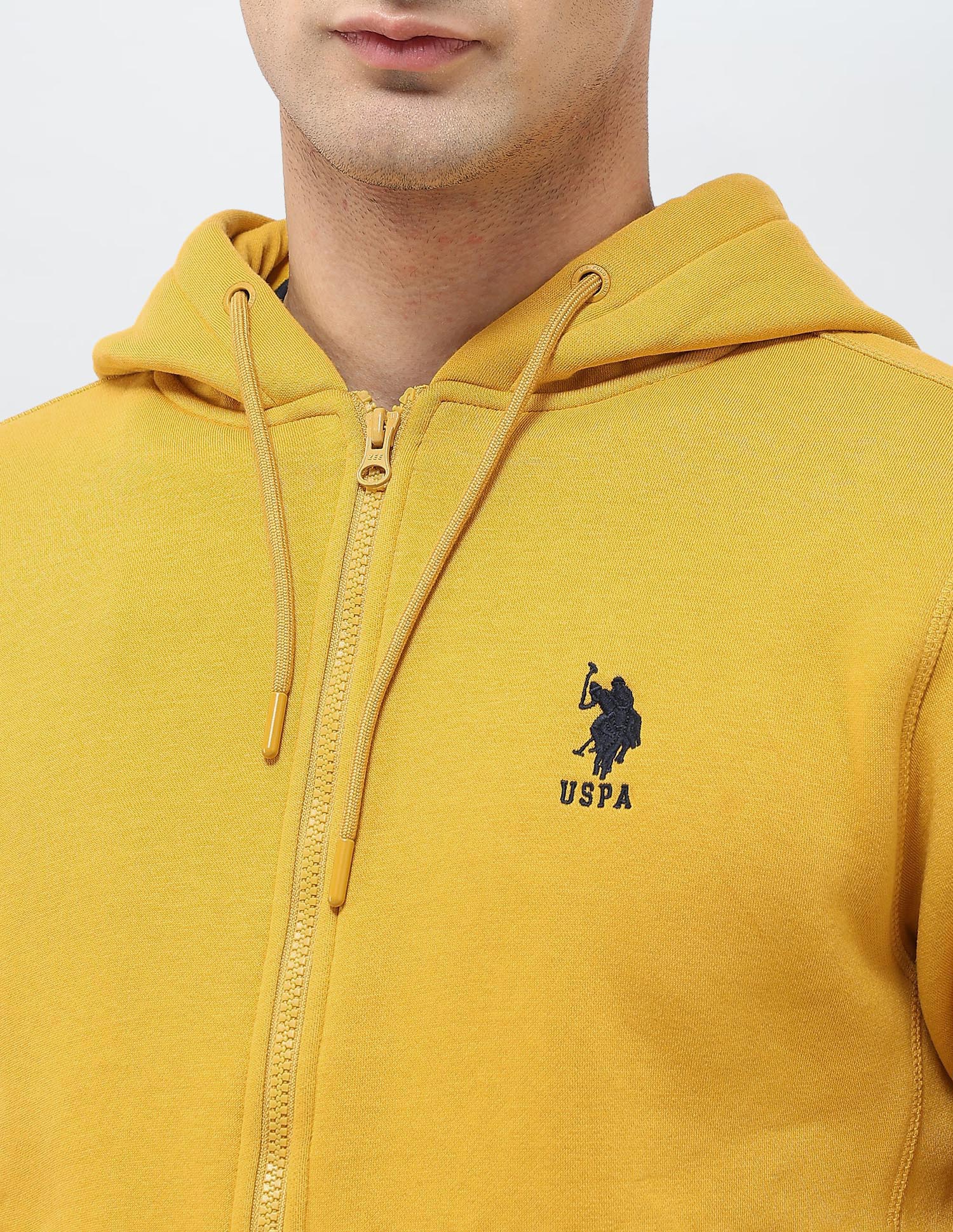 Solid Hooded Sweatshirt Mustard - U.S. POLO ASSN. | Large