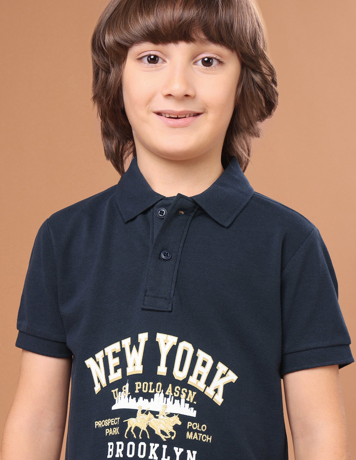 Brand Typographic Regular Fit Polo Shirt Navy - U.S. Polo Assn. India | Large