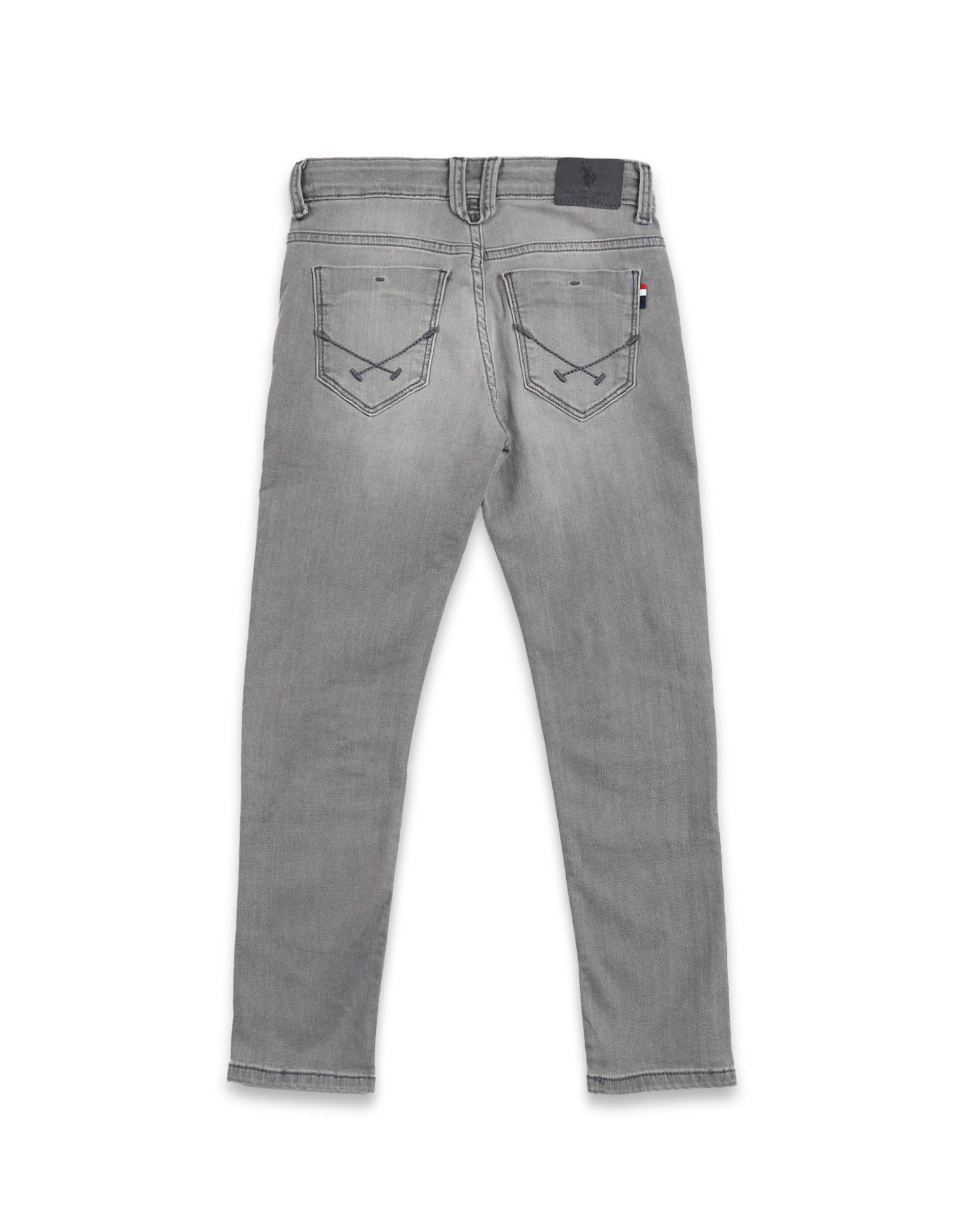 Boys Grey Mid Rise Stone wash Jeans Grey - U.S. POLO ASSN. | Large