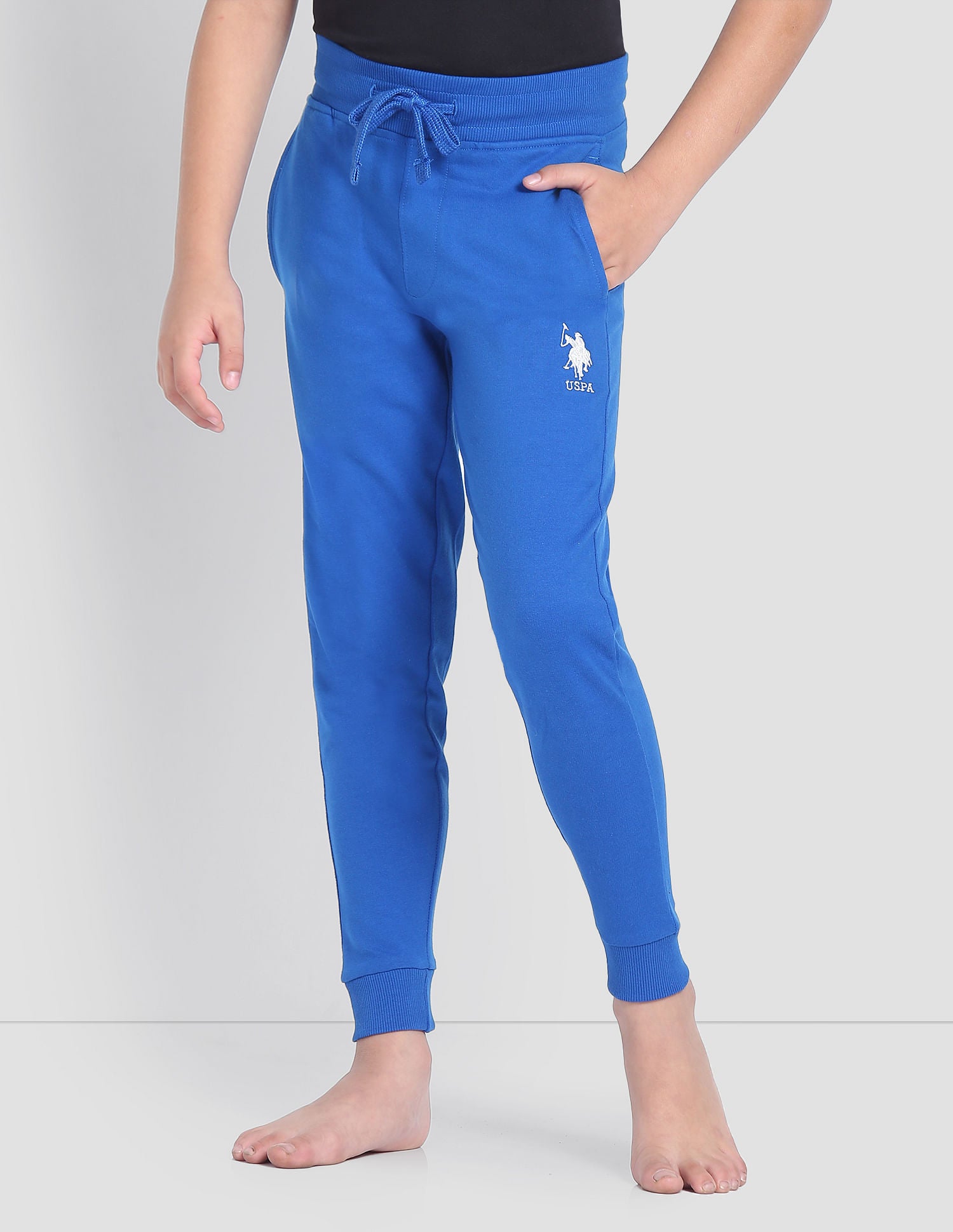 Mid Rise Drawstring Waist OKJ01 Joggers - Pack Of 1 Blue - U.S. POLO ASSN. | Large