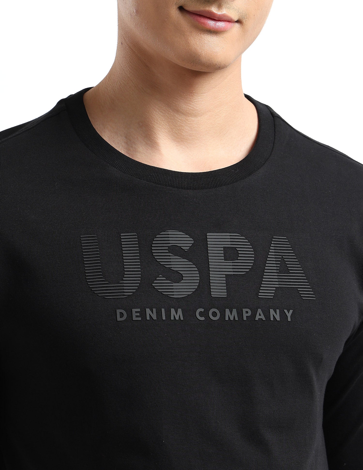 Muscle Fit Solid T-shirt Black - U.S. POLO ASSN. | Large