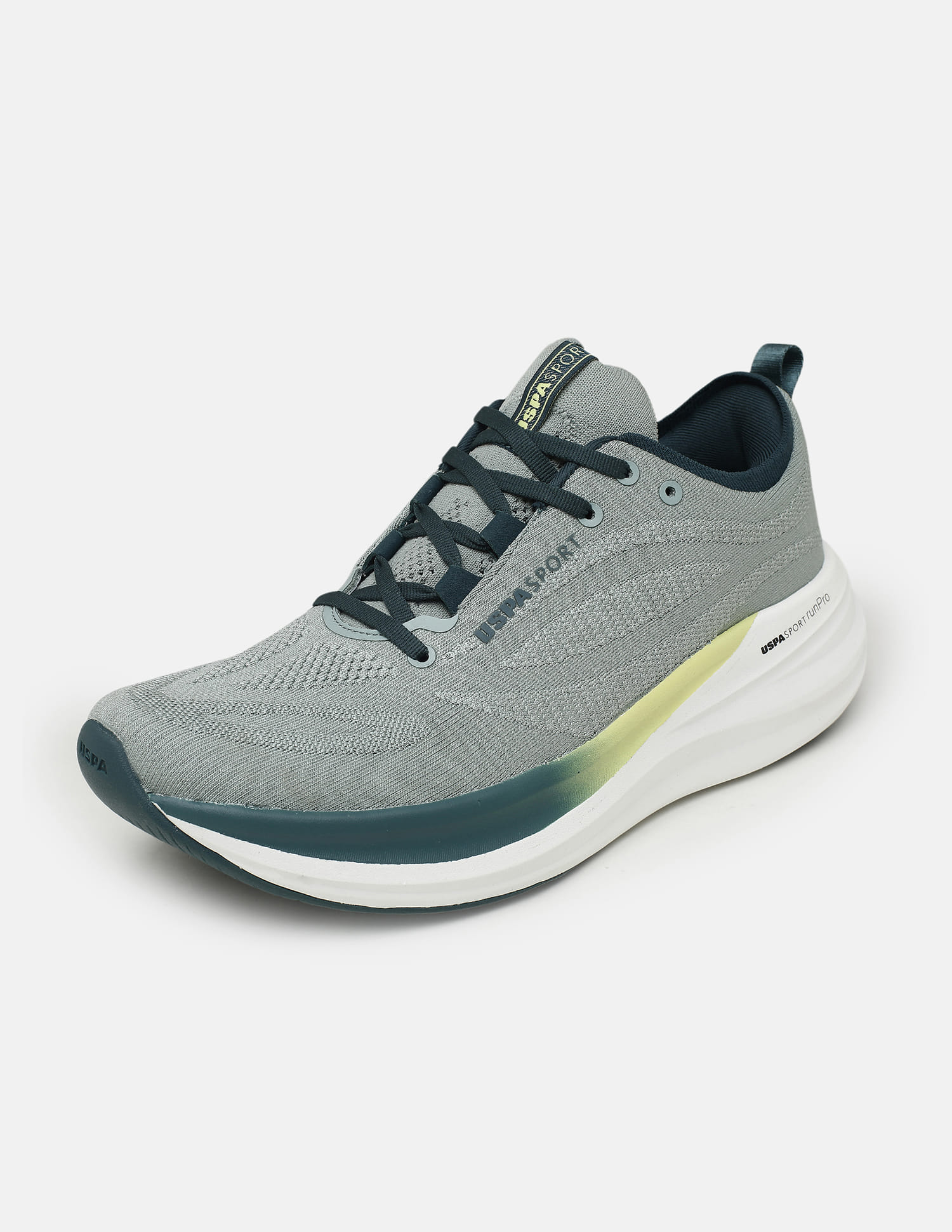 Quartette Runner Lace-Ups Running Shoes Light Green - U.S. Polo Assn. India | Large