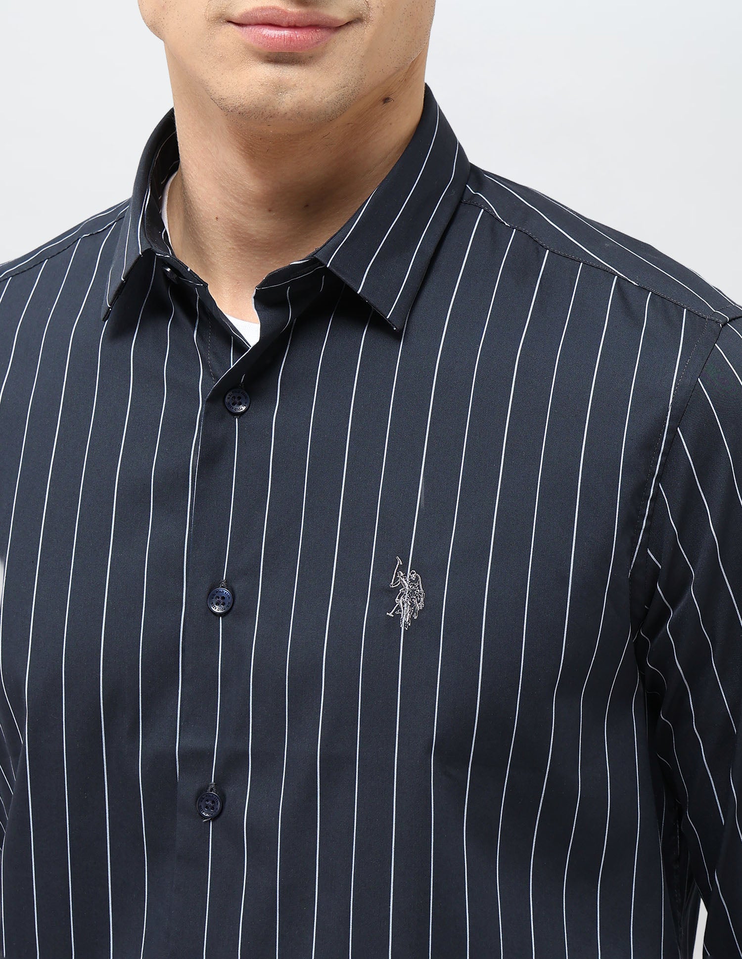 Twill Tailored Fit Shirt Teal - U.S. POLO ASSN. | Large