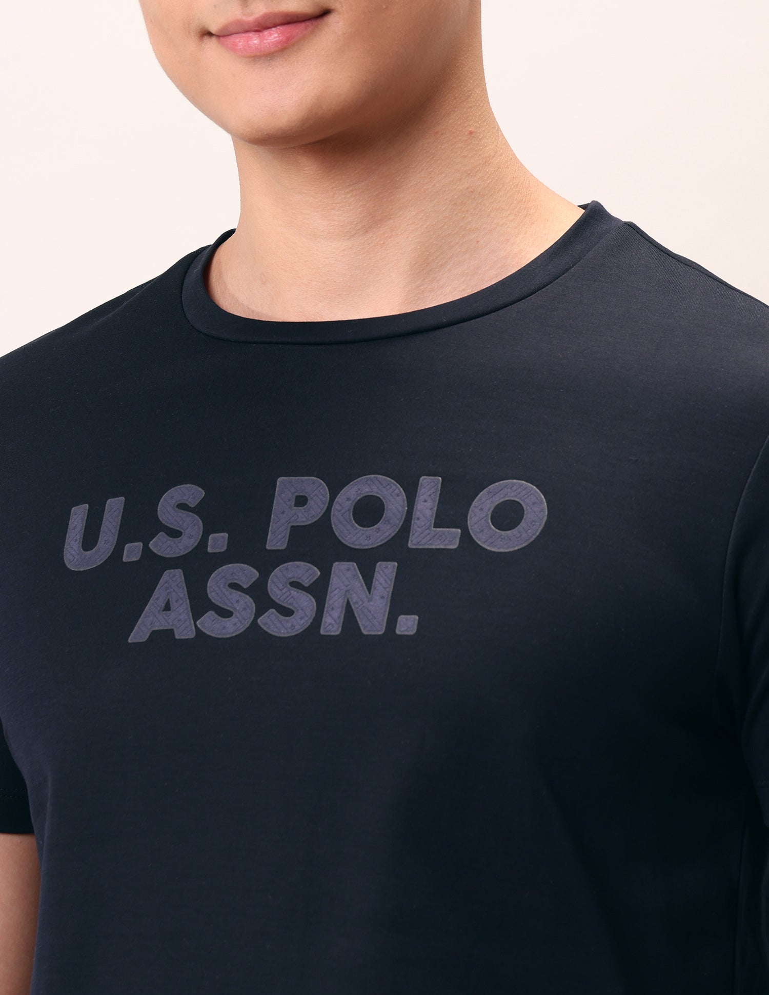 Brand Embossed Outdoor T-Shirt Navy - U.S. Polo Assn. India | Large