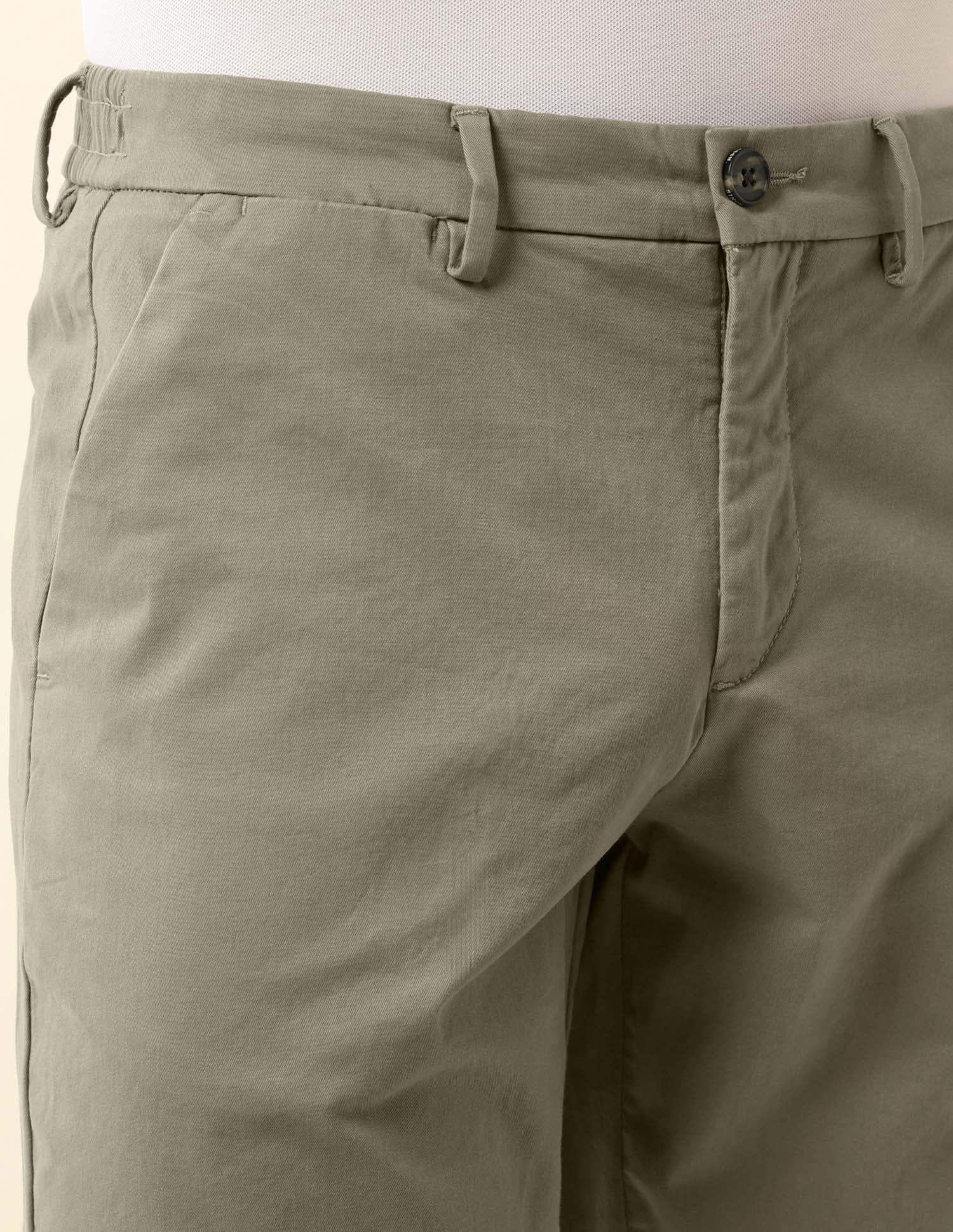 Slim Fit Solid Chino Shorts Sage - U.S. Polo Assn. India | Large