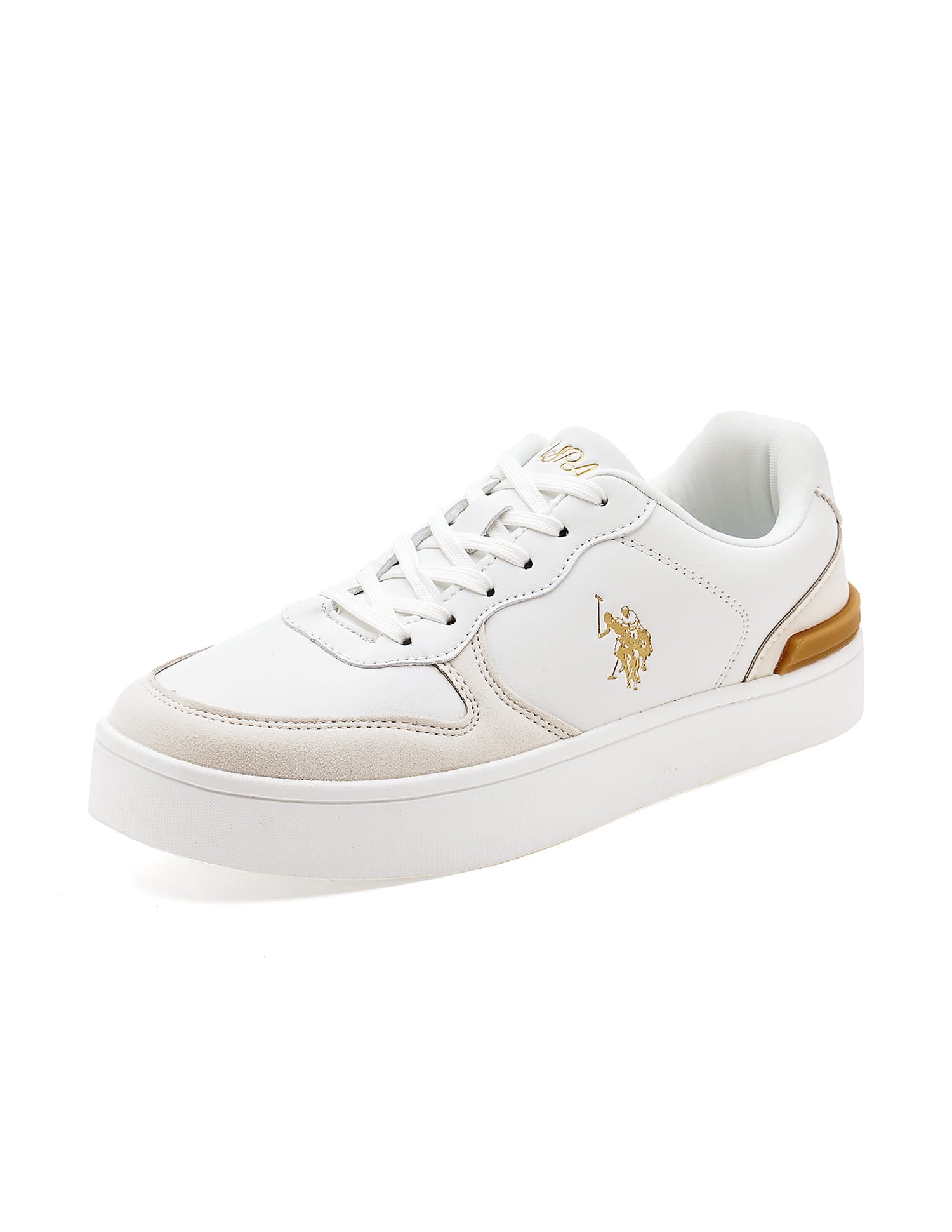 Women Textured Ingrid Sneakers Off White - U.S. Polo Assn. India | Large