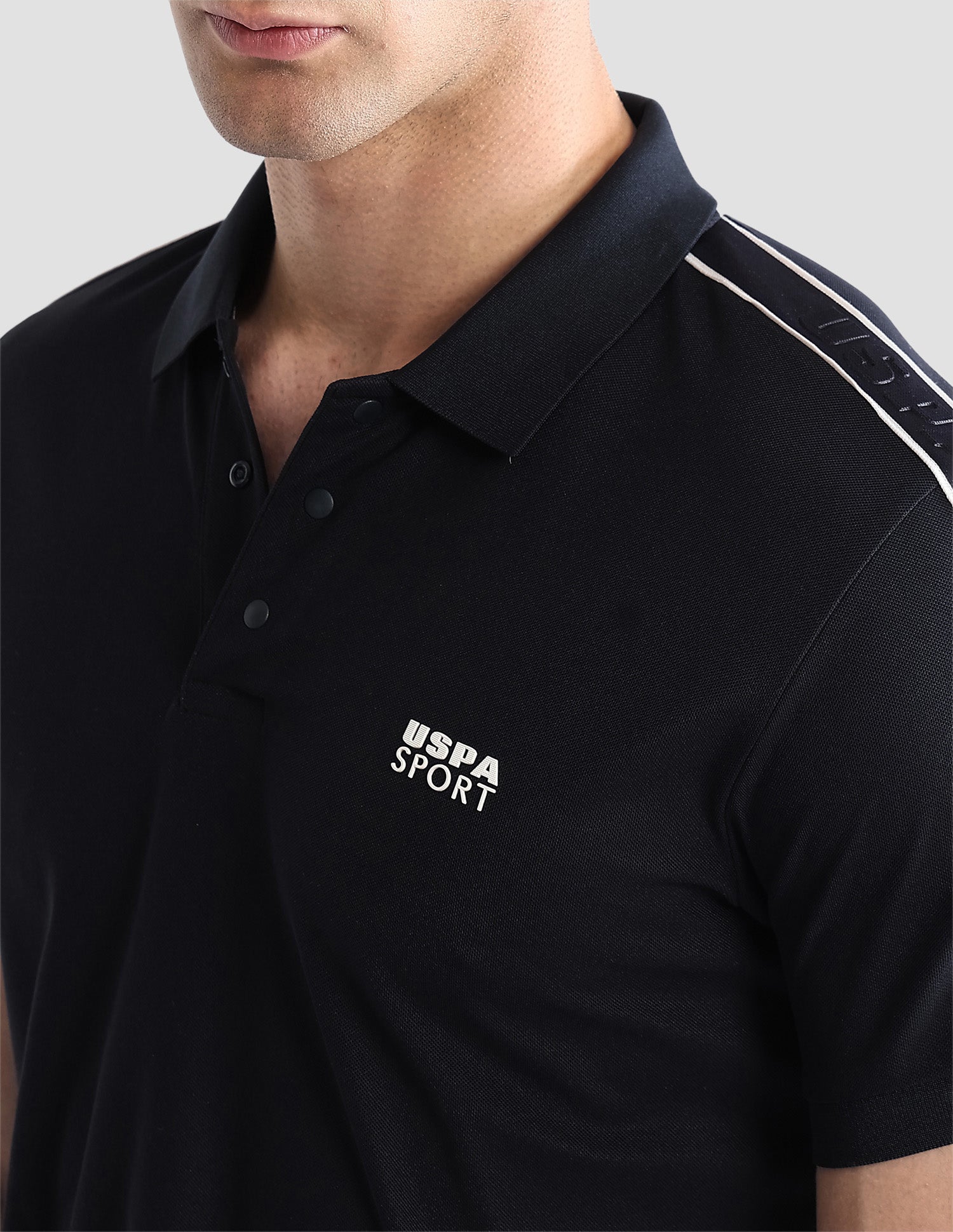 Solid Regular Fit Active Polo Shirt Navy - U.S. POLO ASSN. | Large