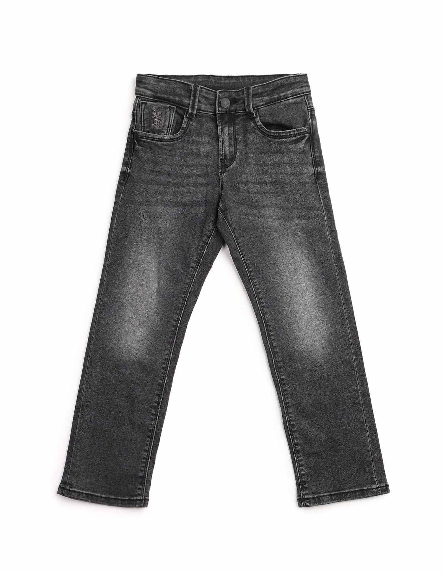 Boys Relaxed Fit Grey Jeans Dark Grey - U.S. POLO ASSN. | Large