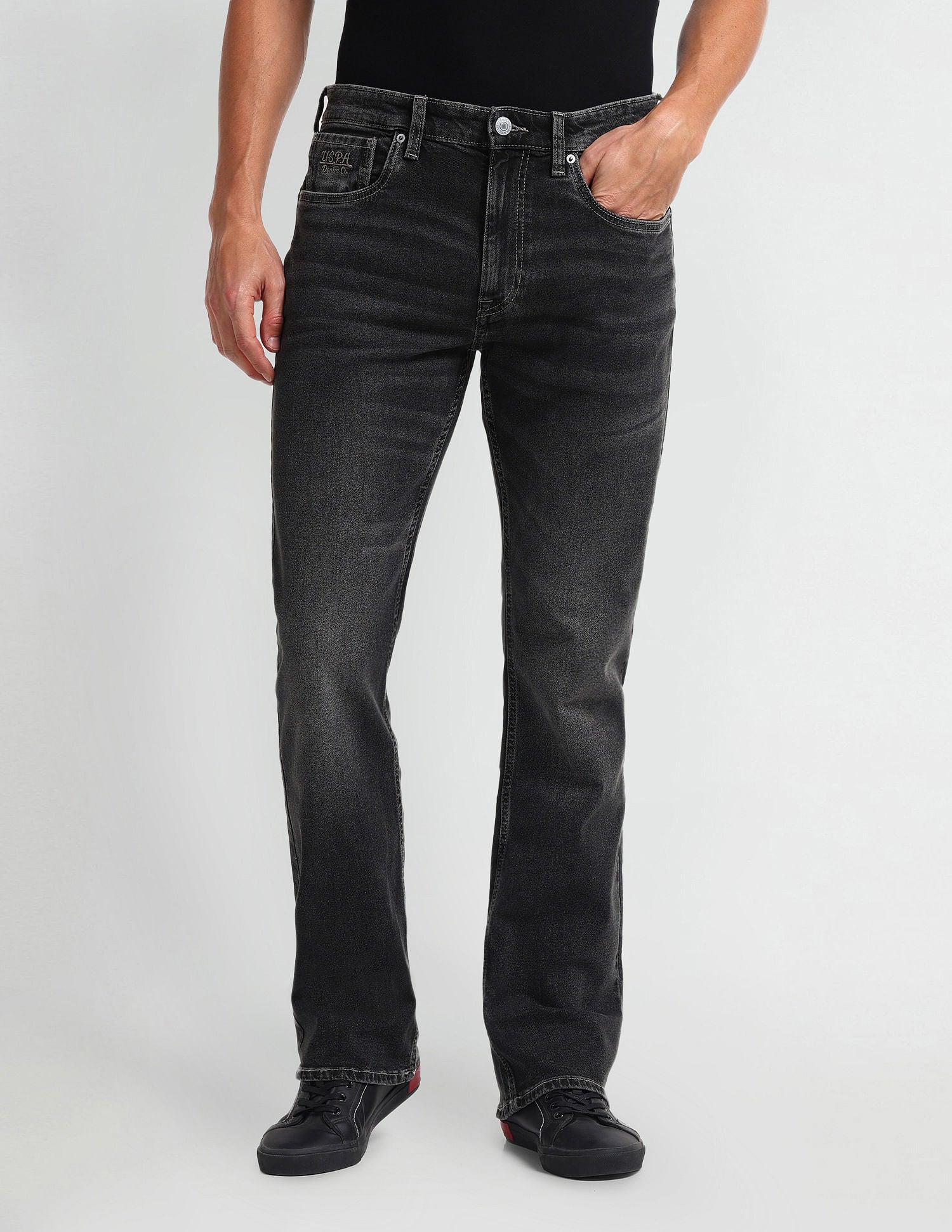 Connor Bootcut Grey Jeans Grey - U.S. Polo Assn. India | Large