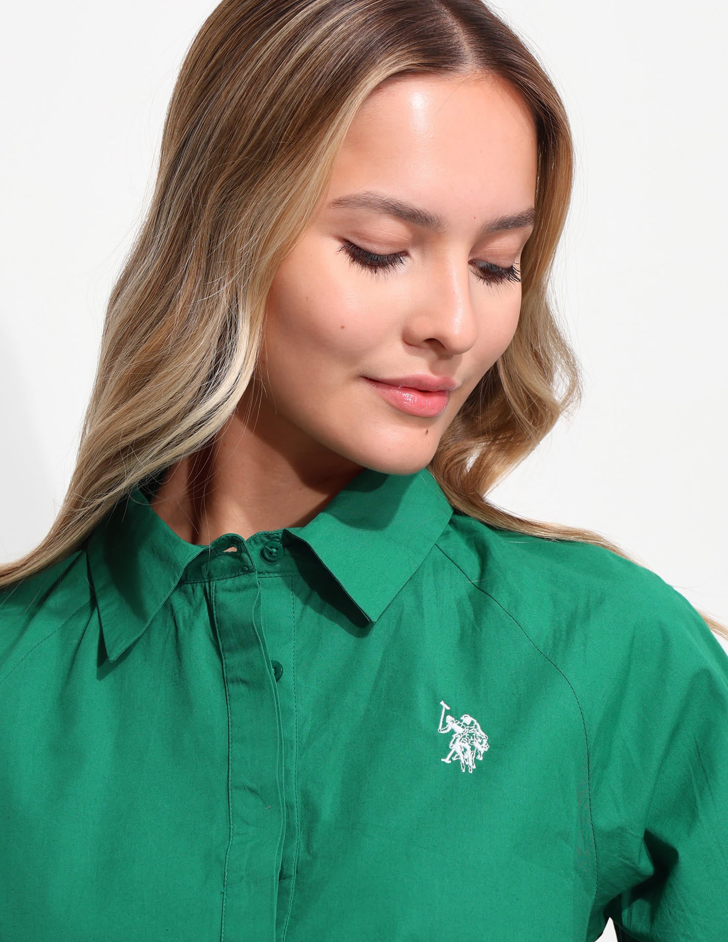Solid Regular Fit Shirt Green - U.S. Polo Assn. India | Large