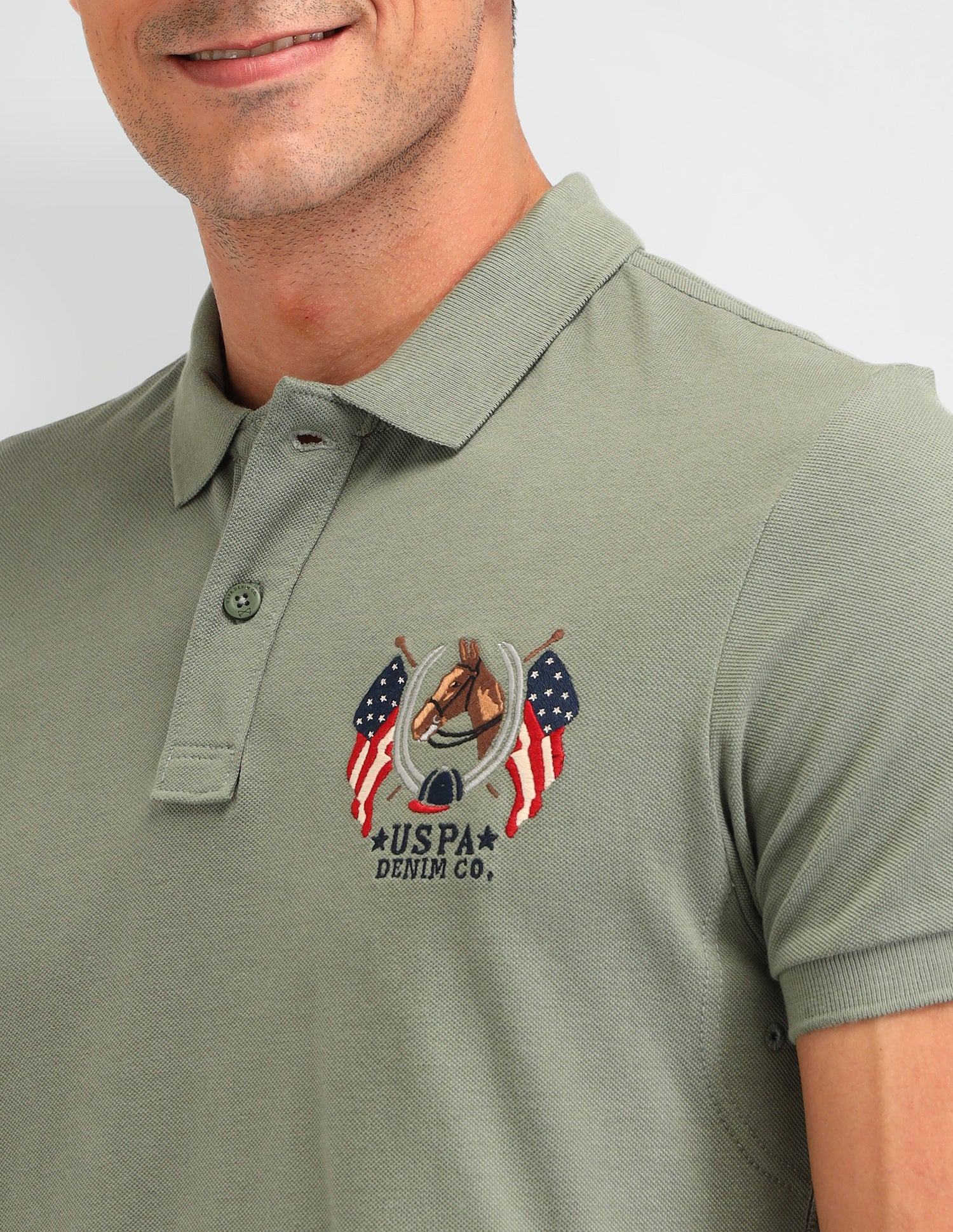 Solid Muscle Fit Polo Shirts Charcoal - U.S. Polo Assn. India | Large