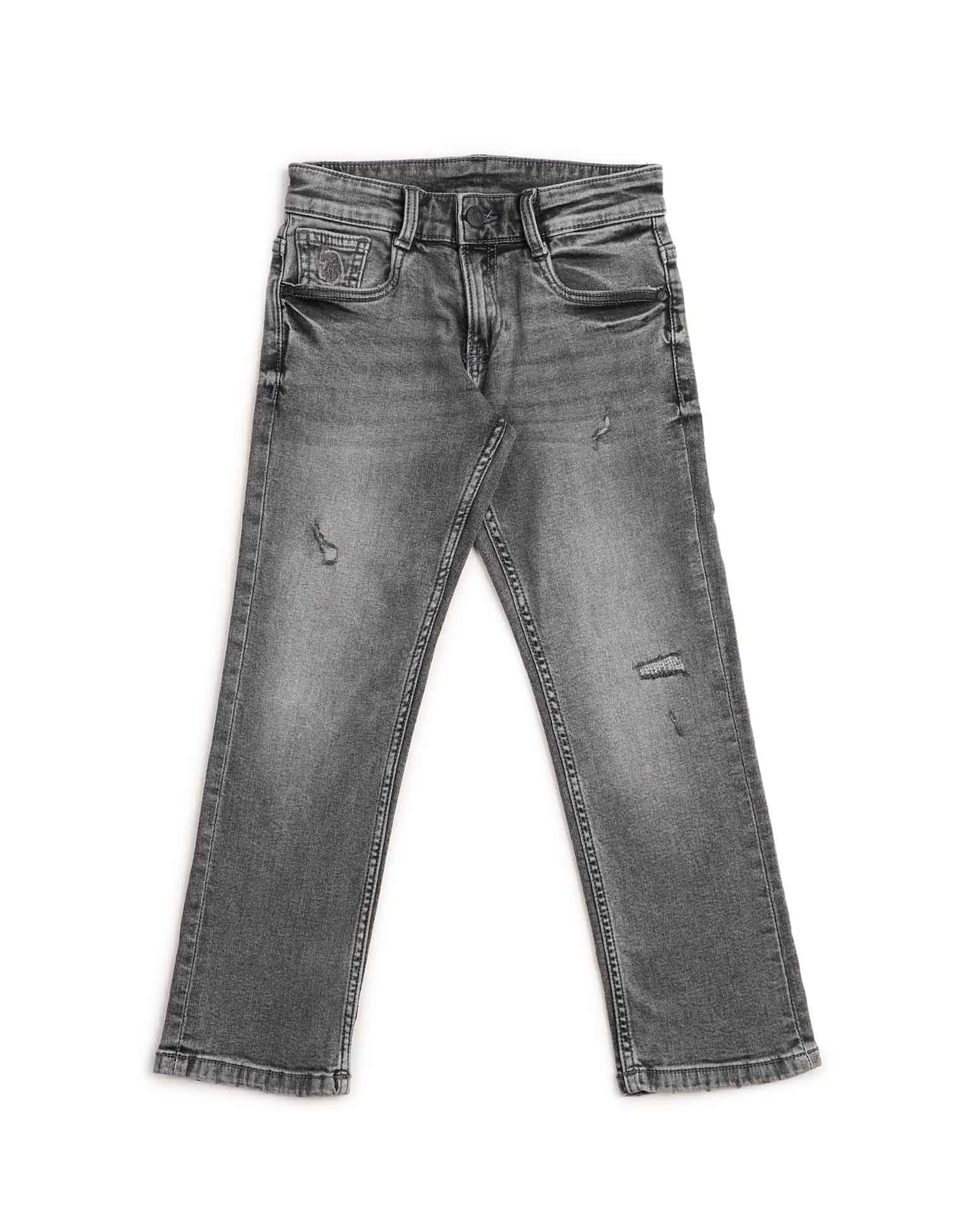 Boys Relaxed Fit Grey Jeans Grey - U.S. POLO ASSN. | Large