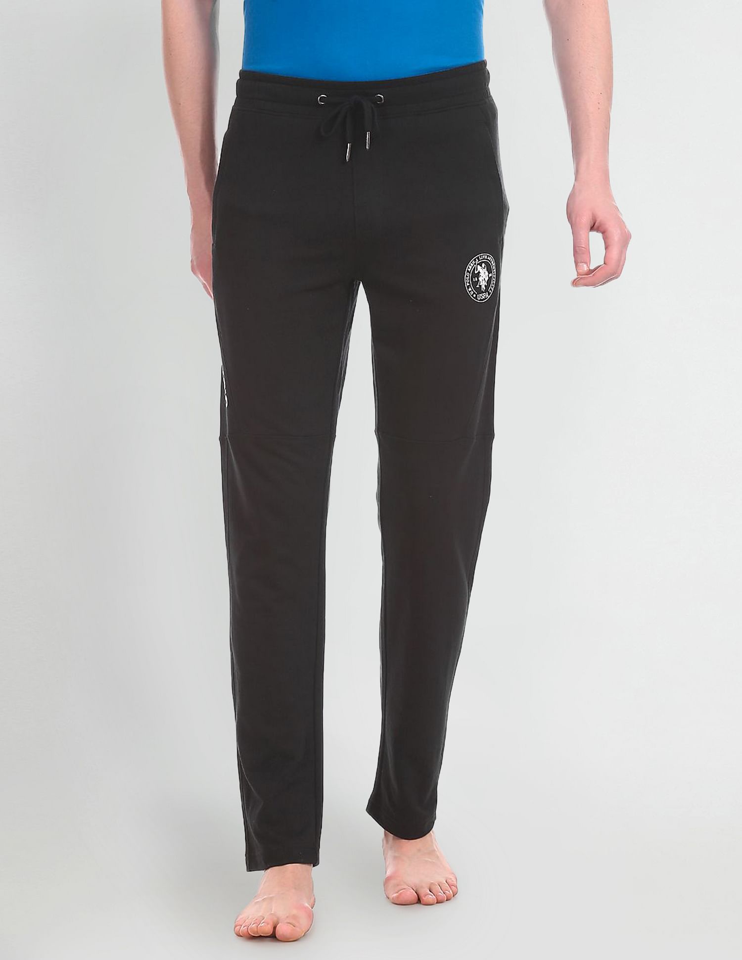 Solid Tri Blend I684 Lounge Track Pants - Pack Of 1 Black - U.S. POLO ASSN. | Large