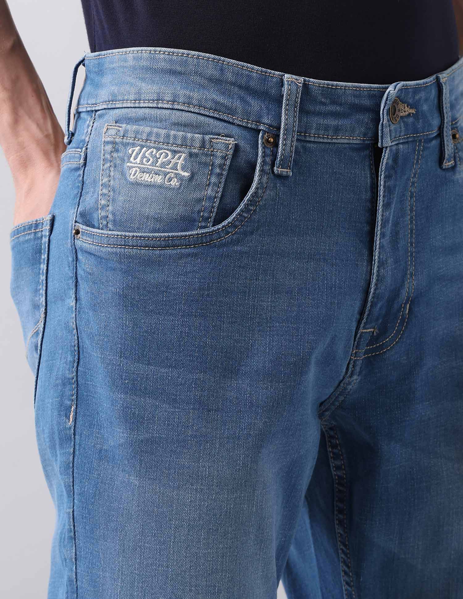 Brandon Slim Tapered Fit Blue Jeans Blue - U.S. Polo Assn. India | Large