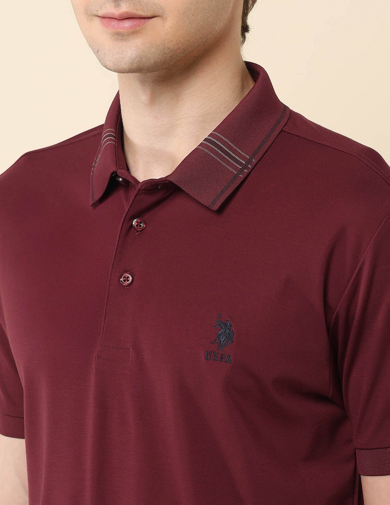 Solid Gentlemans Club Polo Shirt Maroon - U.S. Polo Assn. India | Large