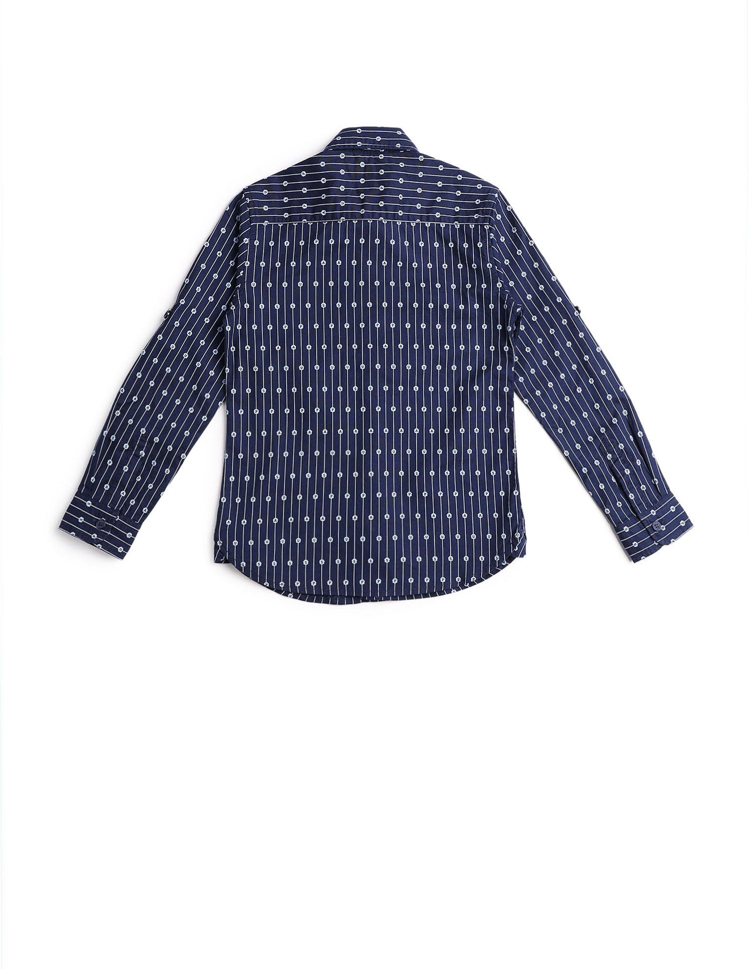 Boys Vertical Striped Oxford Shirt Navy - U.S. POLO ASSN. | Large