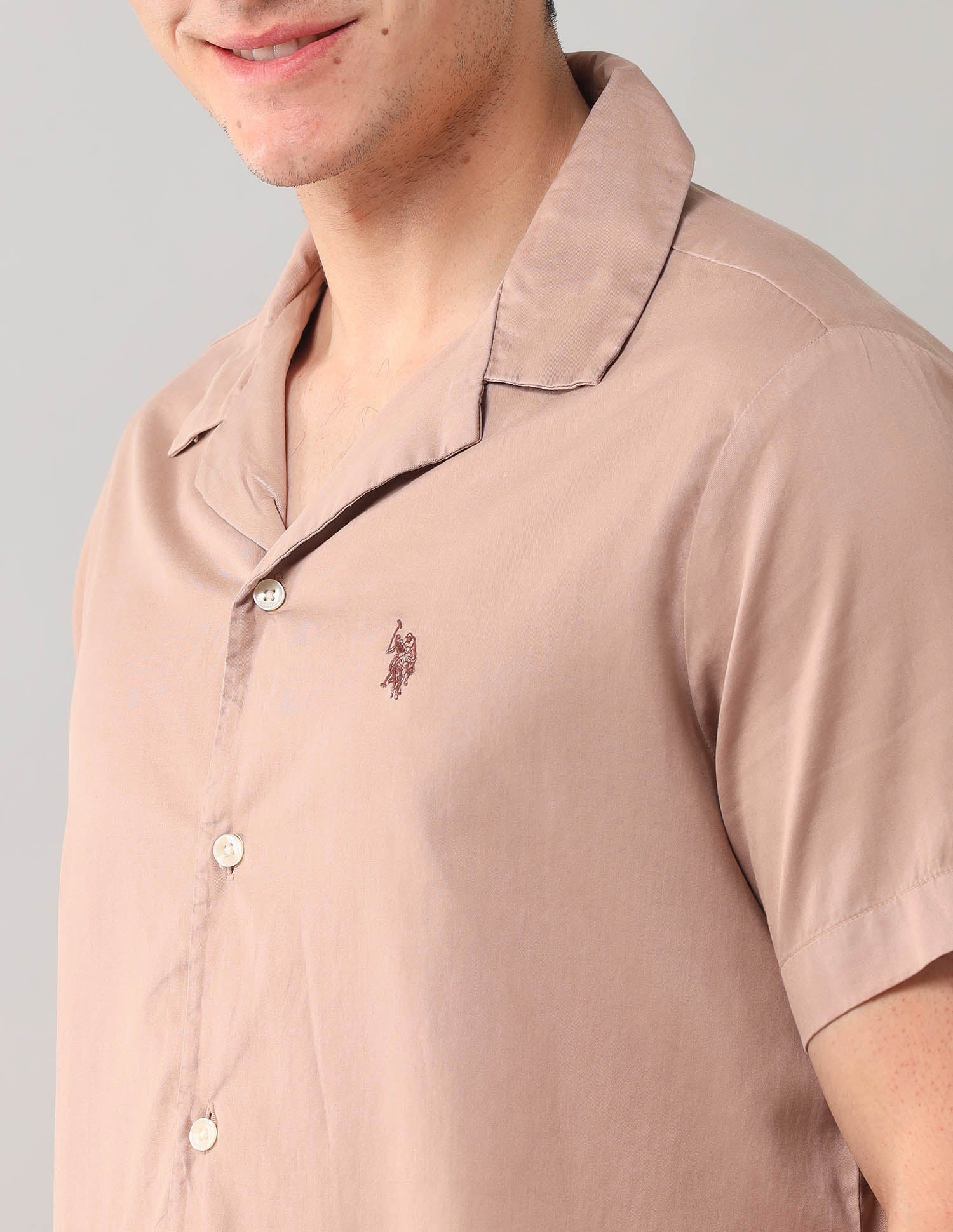 Solid Twill Shirt Khaki - U.S. POLO ASSN. | Large