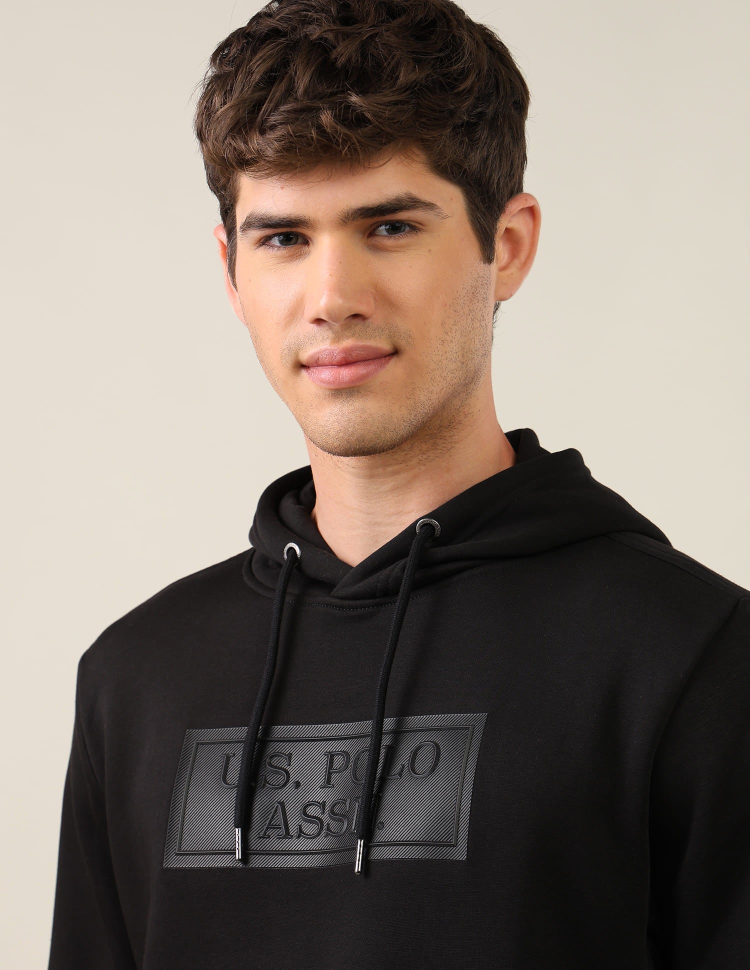 Brand Printed Hooded Sweatshirt Green - U.S. Polo Assn. India | Large