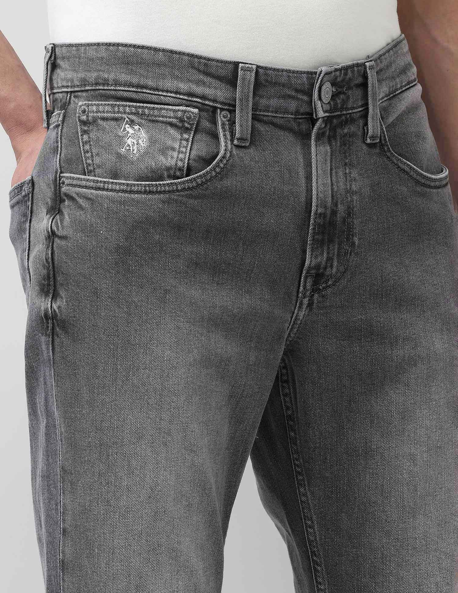Harold Slim Straight Fit Grey Jeans Dark Grey - U.S. POLO ASSN. | Large
