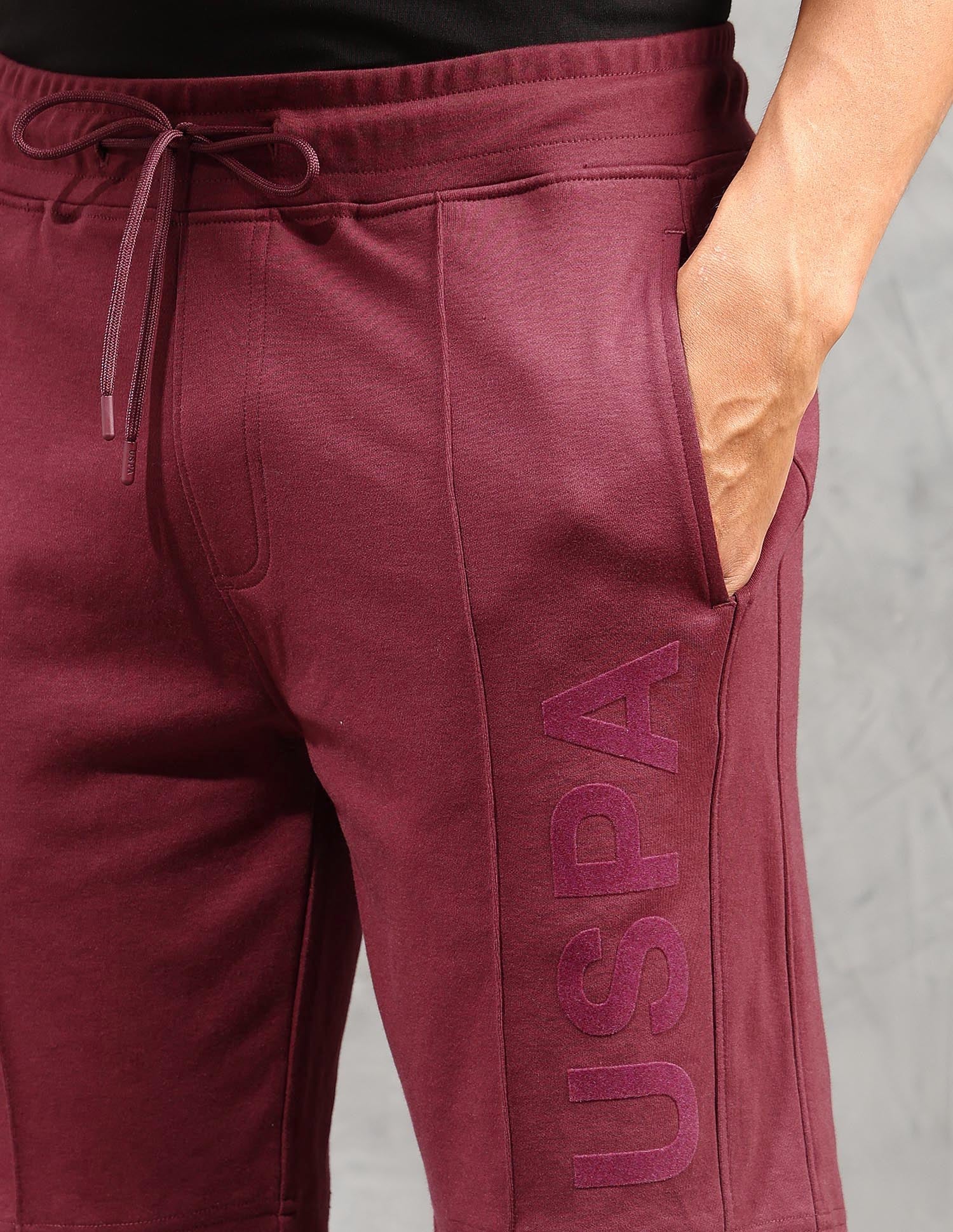 Brand Appliqued OES06 Lounge Shorts - Pack Of 1 Oxblood Red - U.S. POLO ASSN. | Large