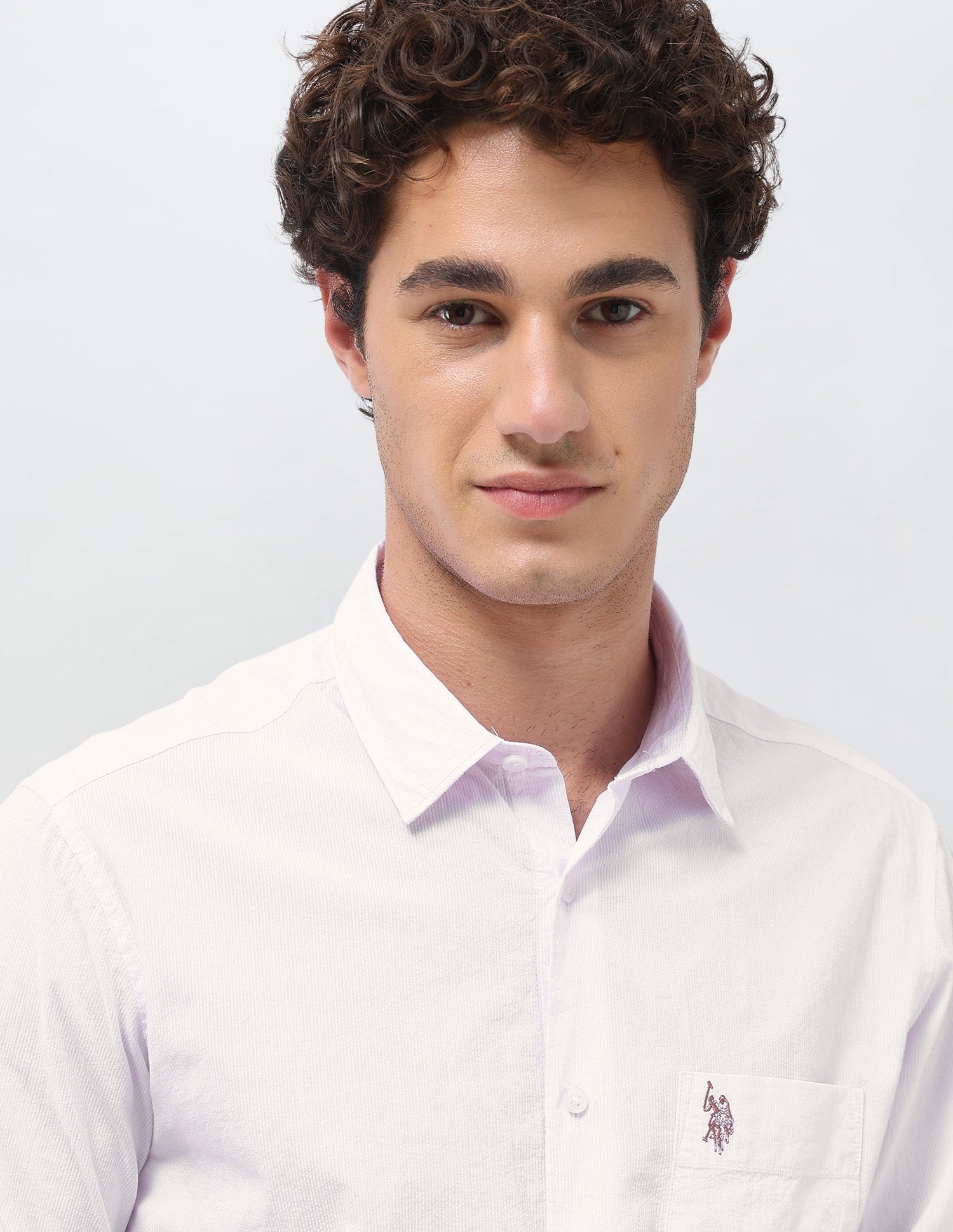 Pinstriped Seersucker Shirt Pink - U.S. Polo Assn. India | Large