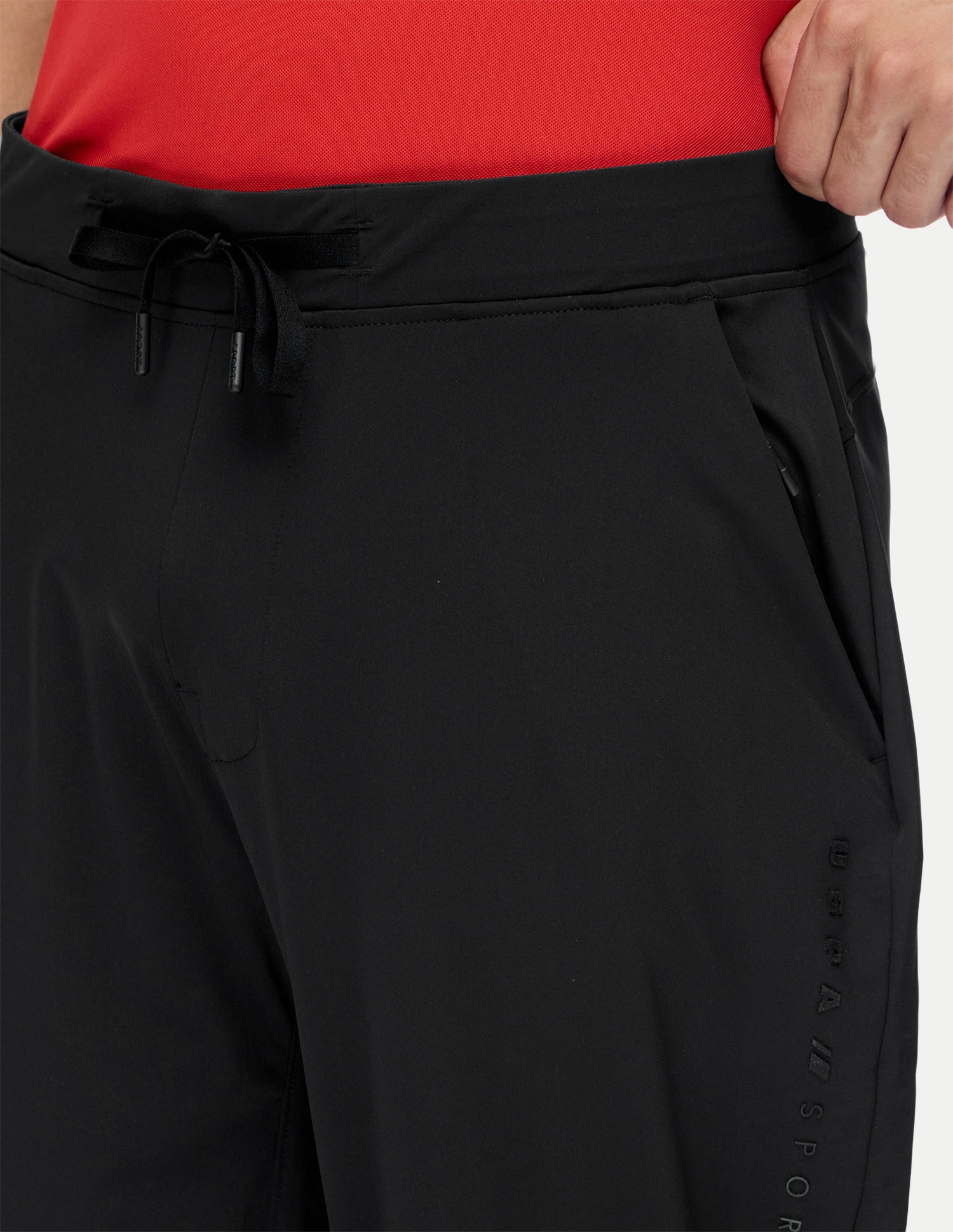 Mid Rise Regular Fit Active Track Pants Black - U.S. Polo Assn. India | Large