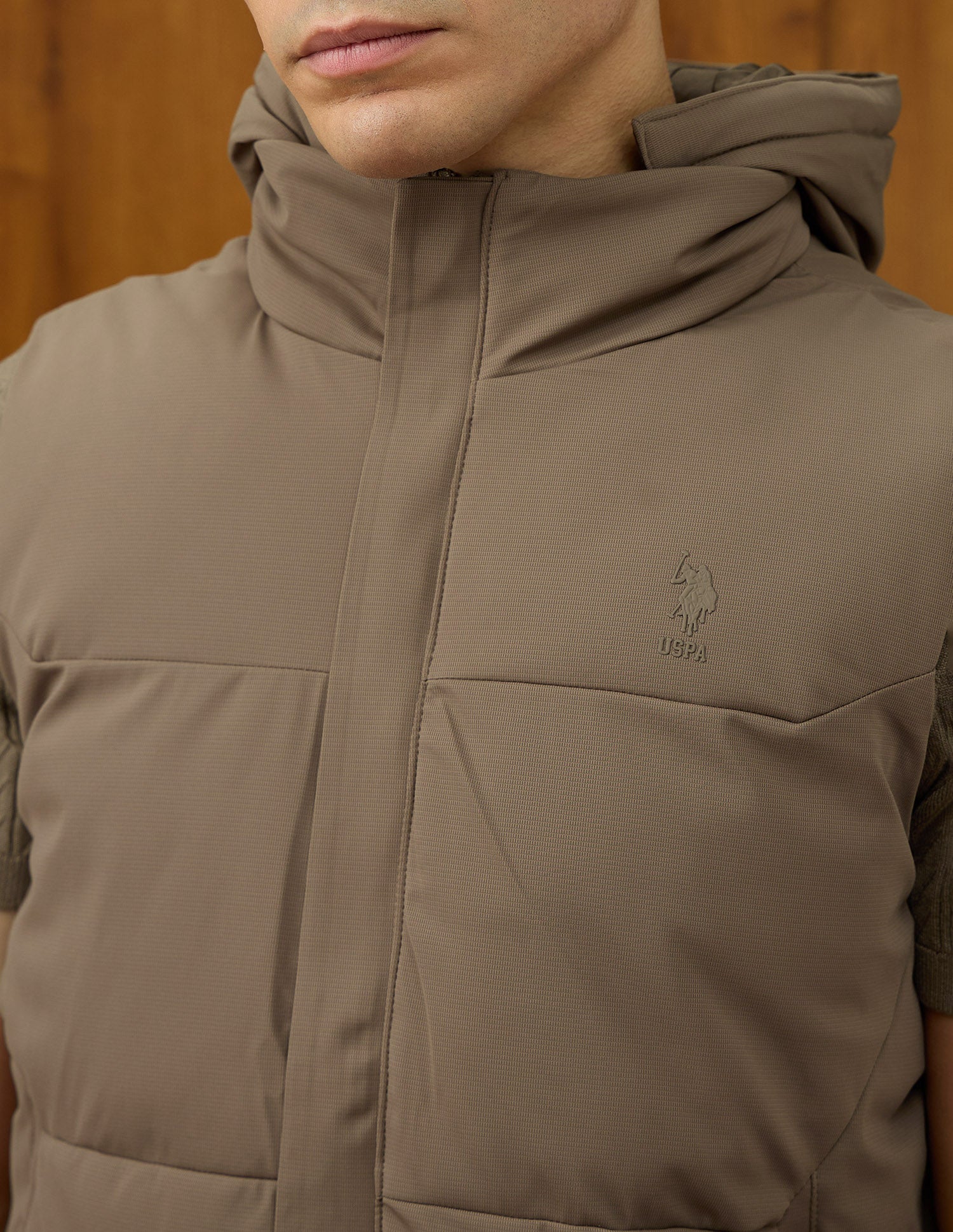 Equestrian Aisle Theater Puffer Jacket Tan - U.S. POLO ASSN. | Large