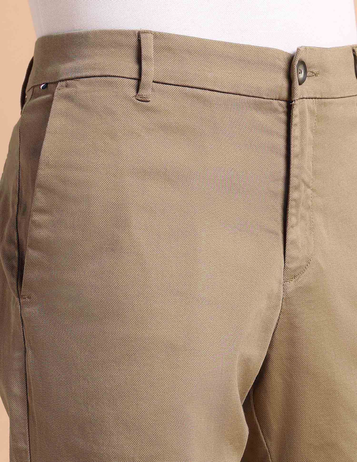 Super Slim Fit Satin Chinos Khaki - U.S. POLO ASSN. | Large