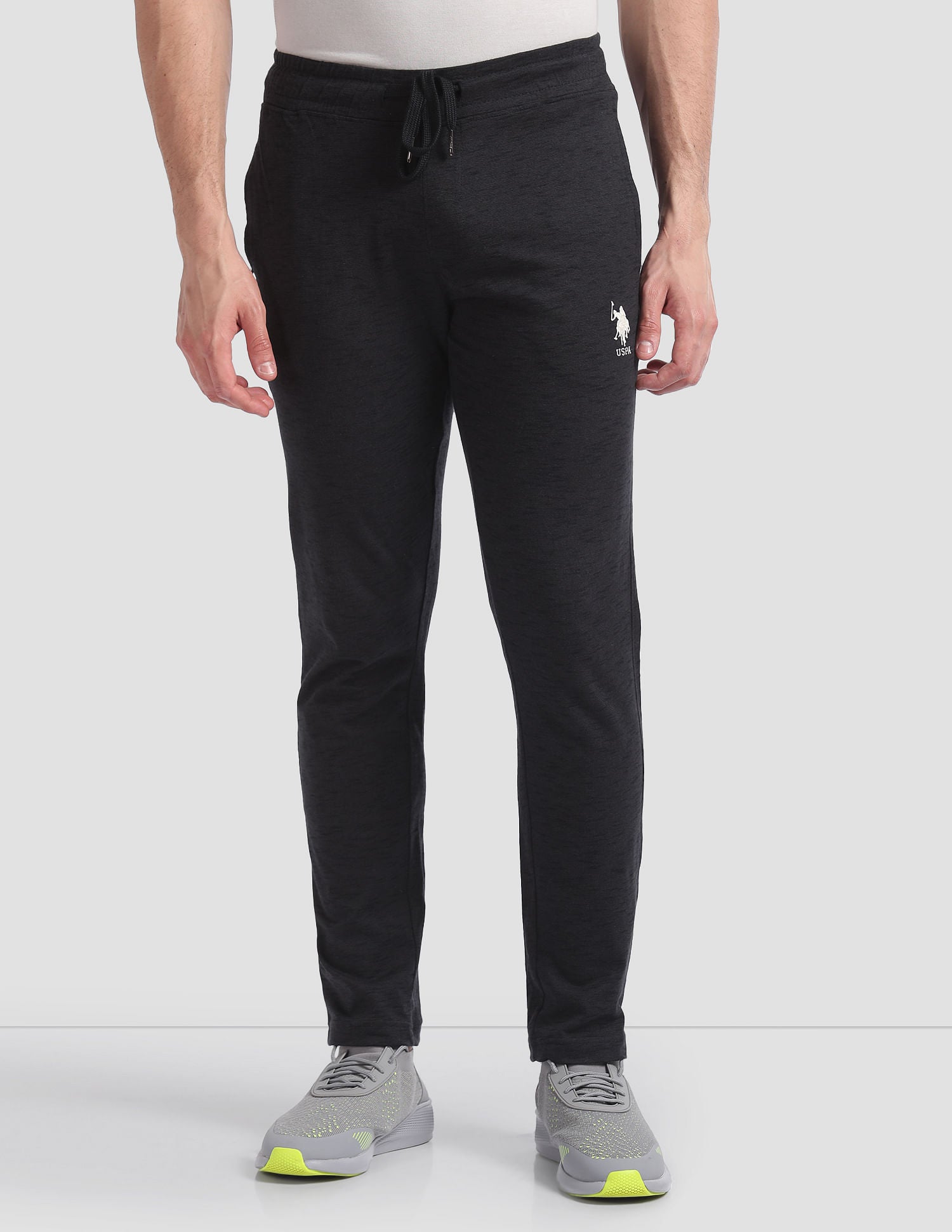 Comfort Fit Cotton Polyester I672 Lounge Track Pants - Pack Of 1 Black - U.S. POLO ASSN. | Large