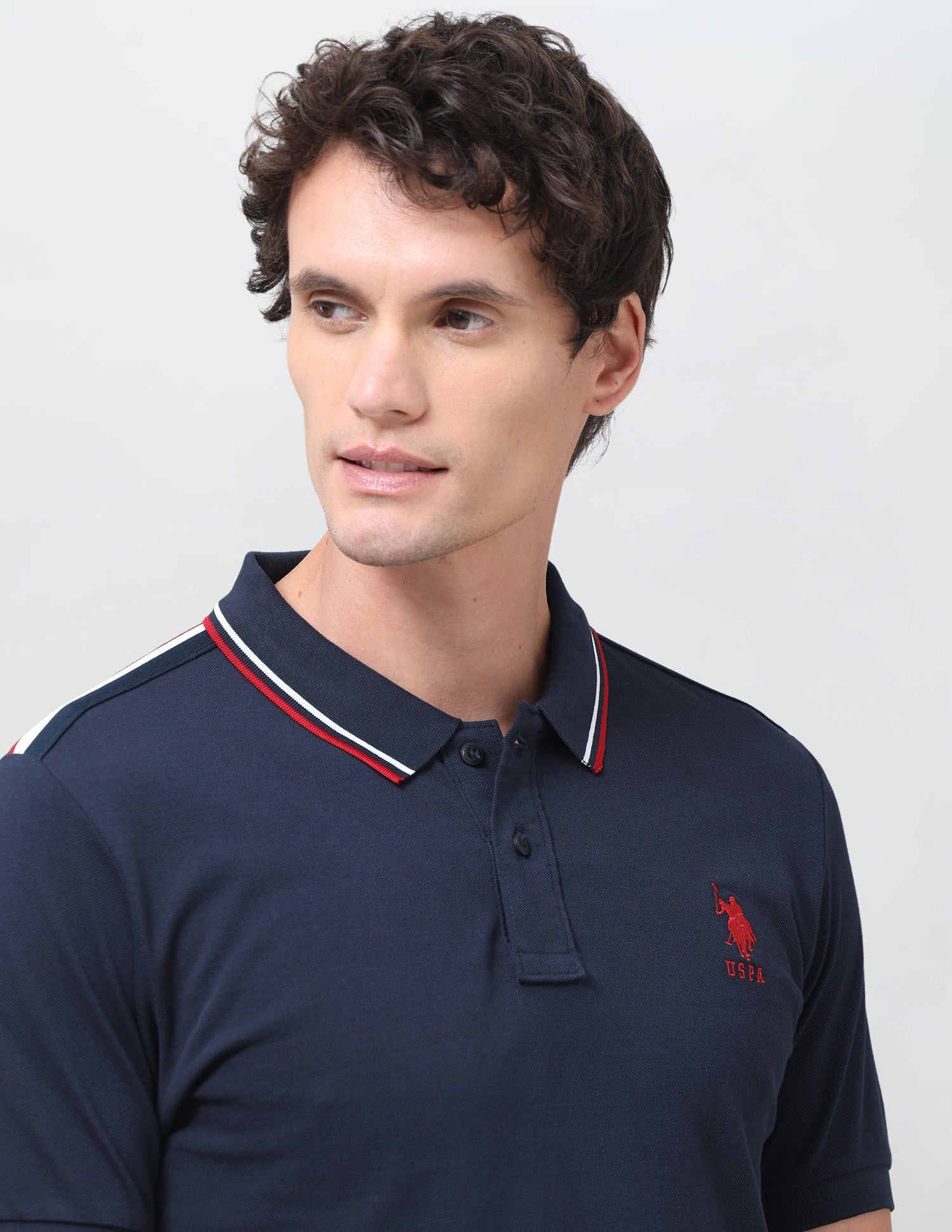 Solid Regular Fit Polo Shirt Navy - U.S. Polo Assn. India | Large