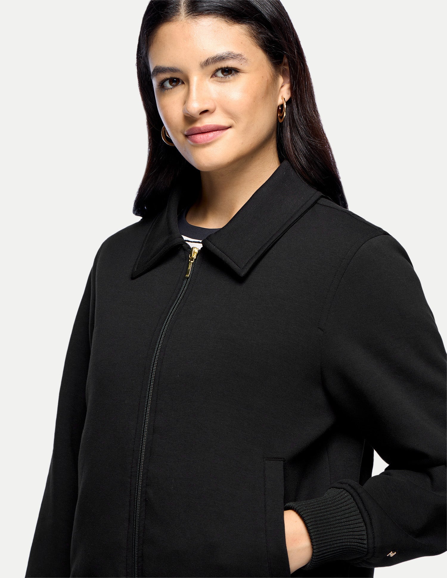 High Neck Scuba Bomber Jacket Black - U.S. Polo Assn. India | Large