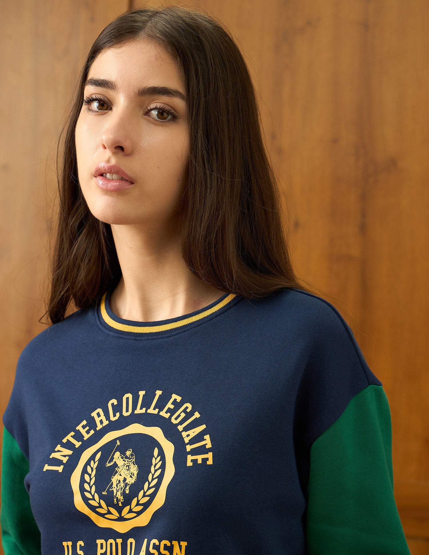 Brand Printed Loose Fit Sweatshirt Blue - U.S. POLO ASSN. | Large