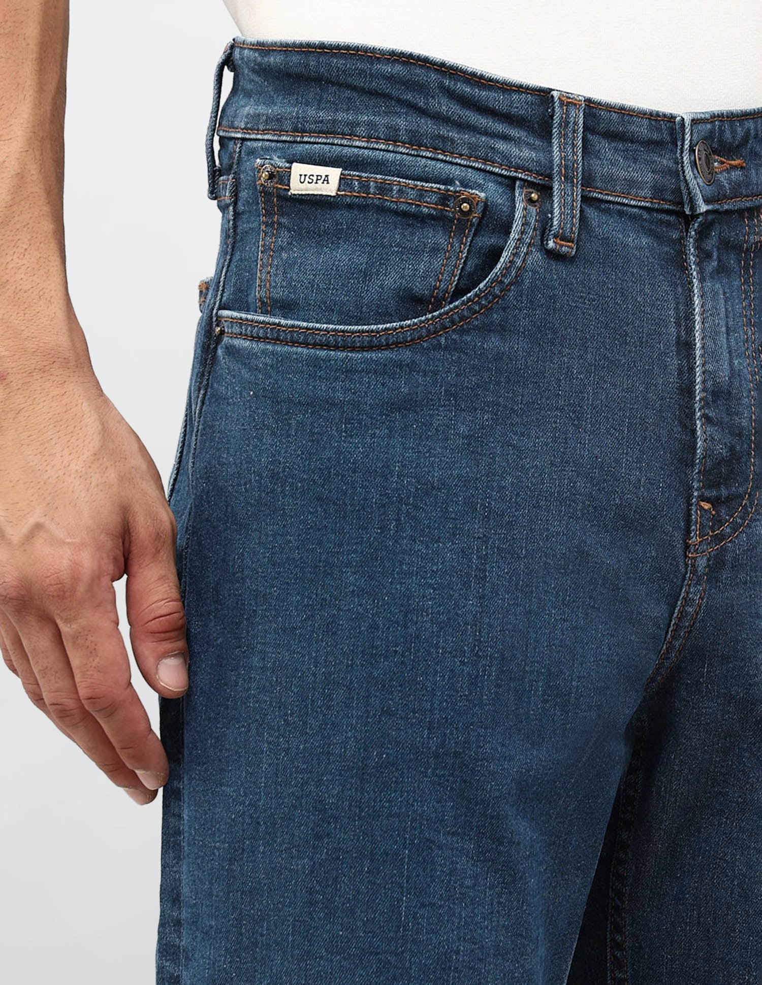 Shawn Relaxed Fit Blue Jeans Med Blue - U.S. Polo Assn. India | Large