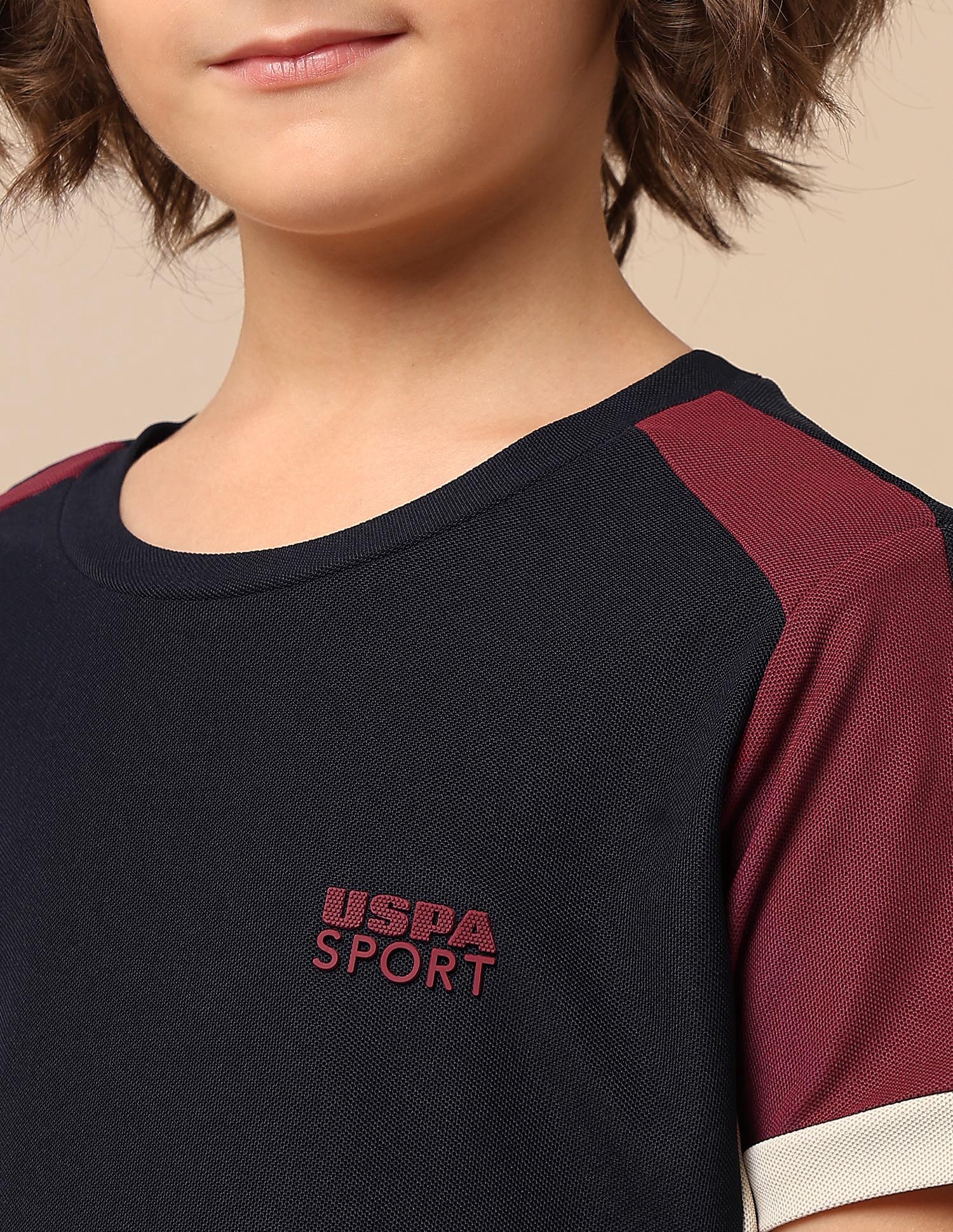 Boys Colourblocked Regular Fit T-Shirt Navy - U.S. POLO ASSN. | Large