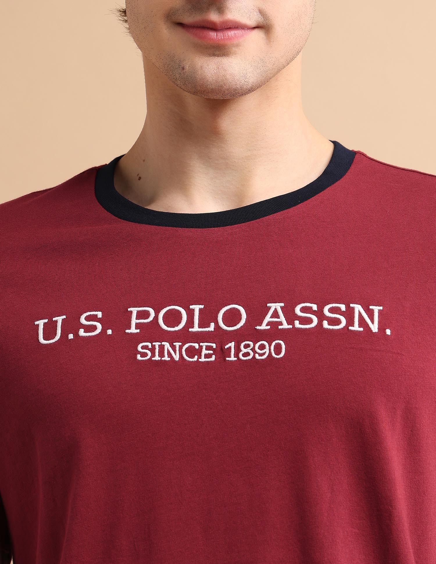 Embroidered Logo T-Shirt Red - U.S. POLO ASSN. | Large