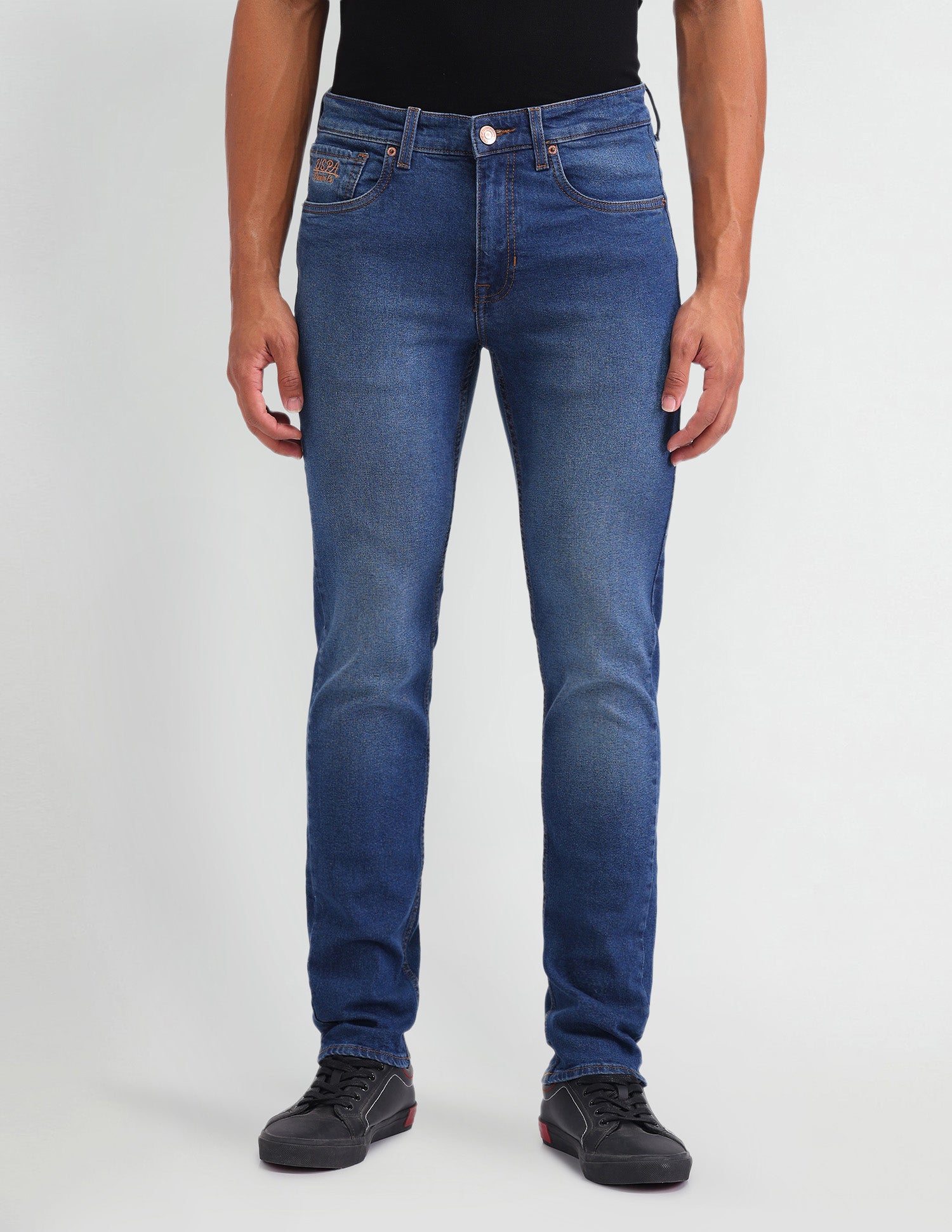 Regallo Skinny Fit Blue Jeans Blue - U.S. Polo Assn. India | Large