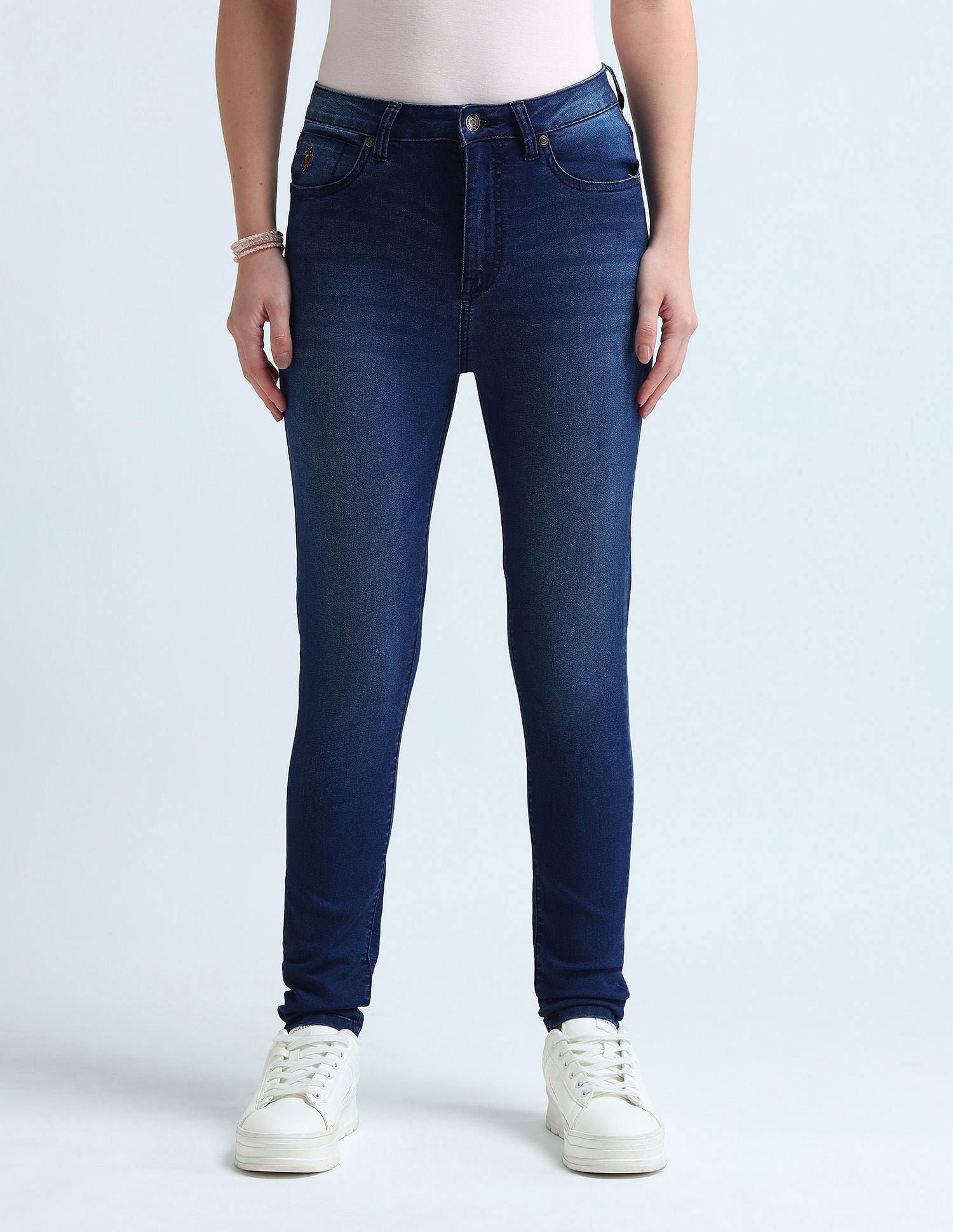 Super Skinny Fit Blue Jeans Blue - U.S. Polo Assn. India | Large