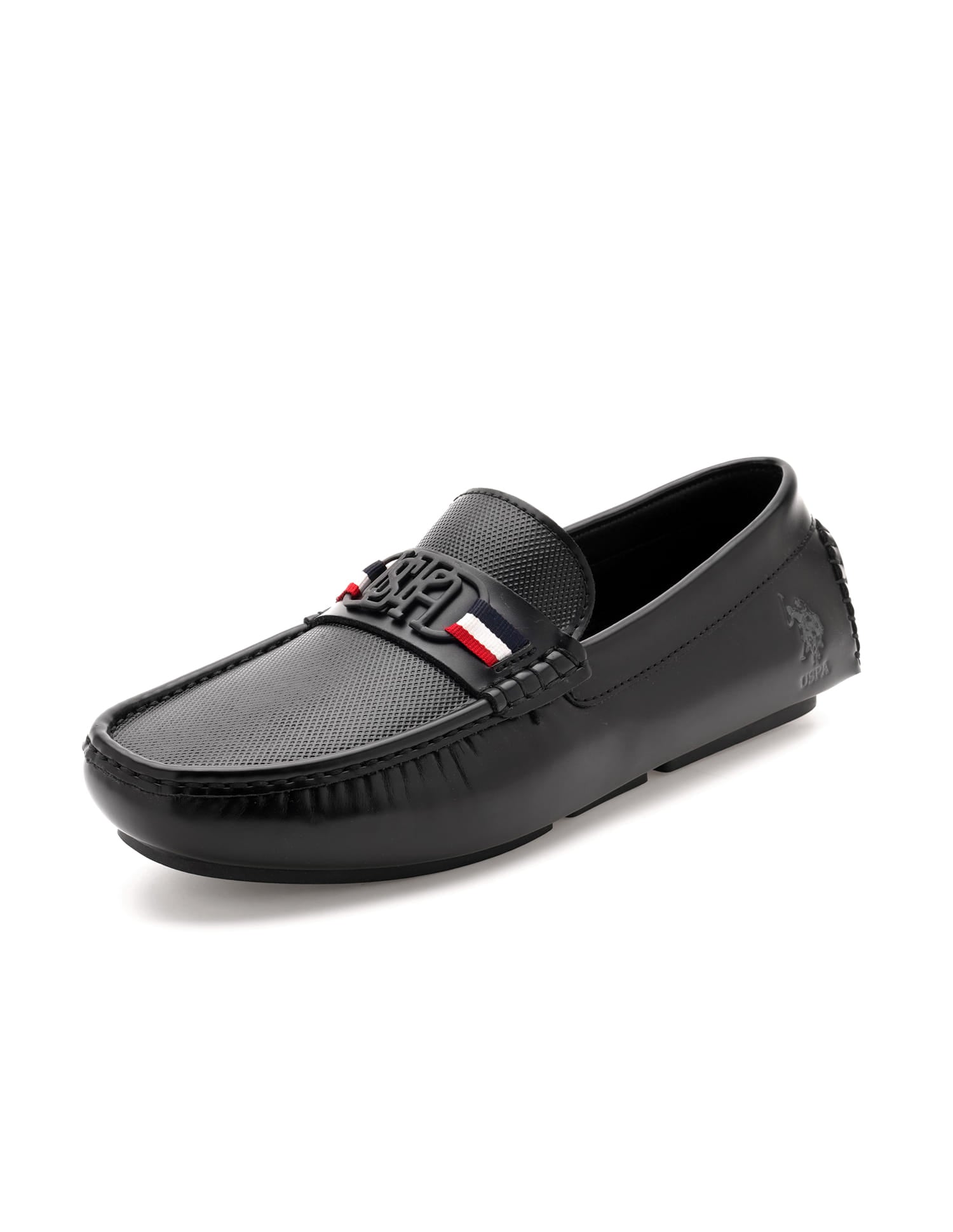Men Anton Textured Loafer Black - U.S. Polo Assn. India | Large