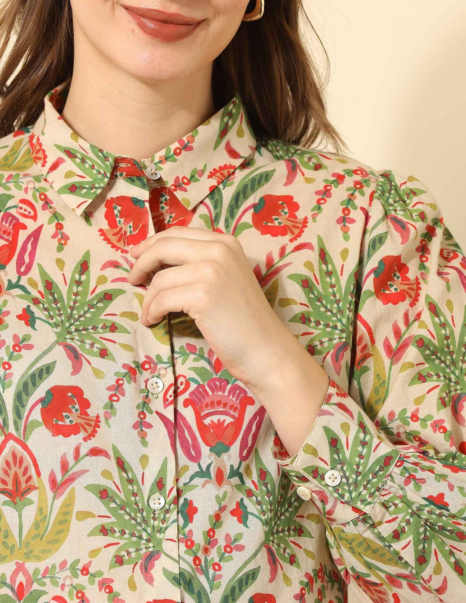 Regular Fit Floral Printed Shirt Multi-colour - U.S. POLO ASSN. | Large