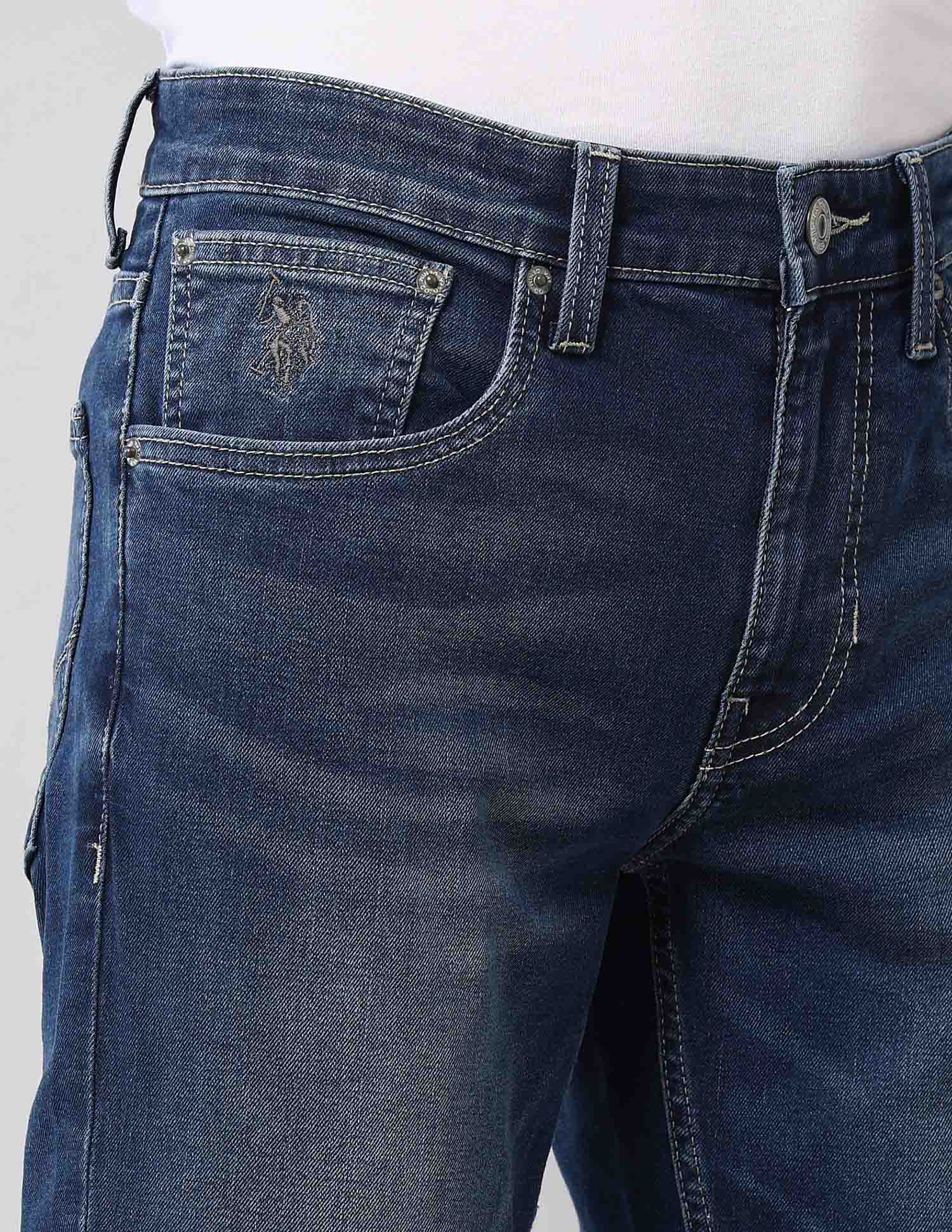 Regallo Skinny Fit Blue Vintage Jeans Dark Wash - U.S. Polo Assn. India | Large