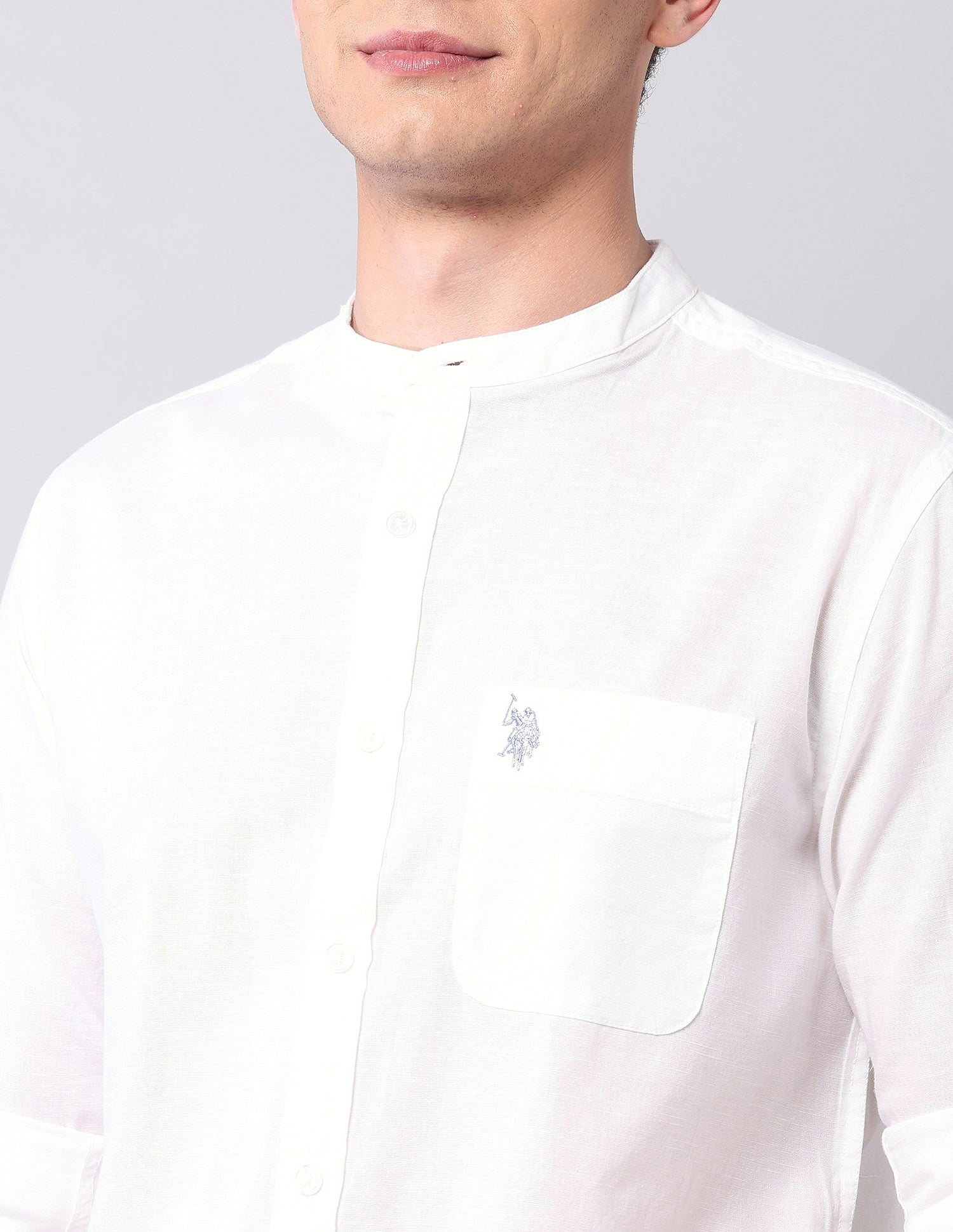 Pure Cotton Regular Fit Shirt White - U.S. Polo Assn. India | Large