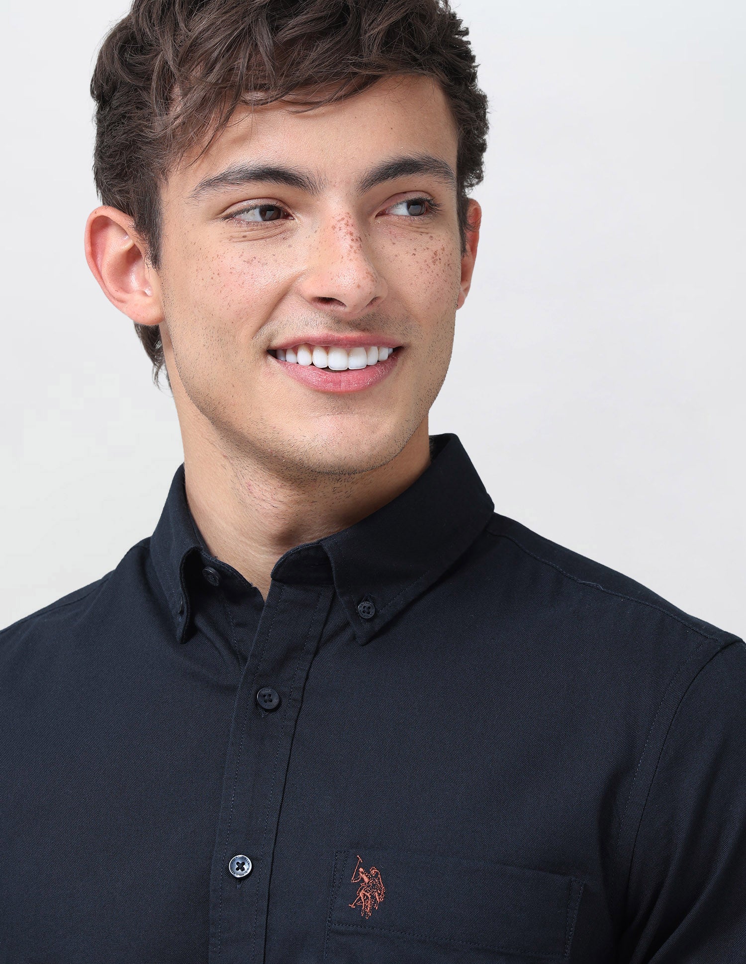 Tailored Fit Oxford Shirt Navy - U.S. Polo Assn. India | Large