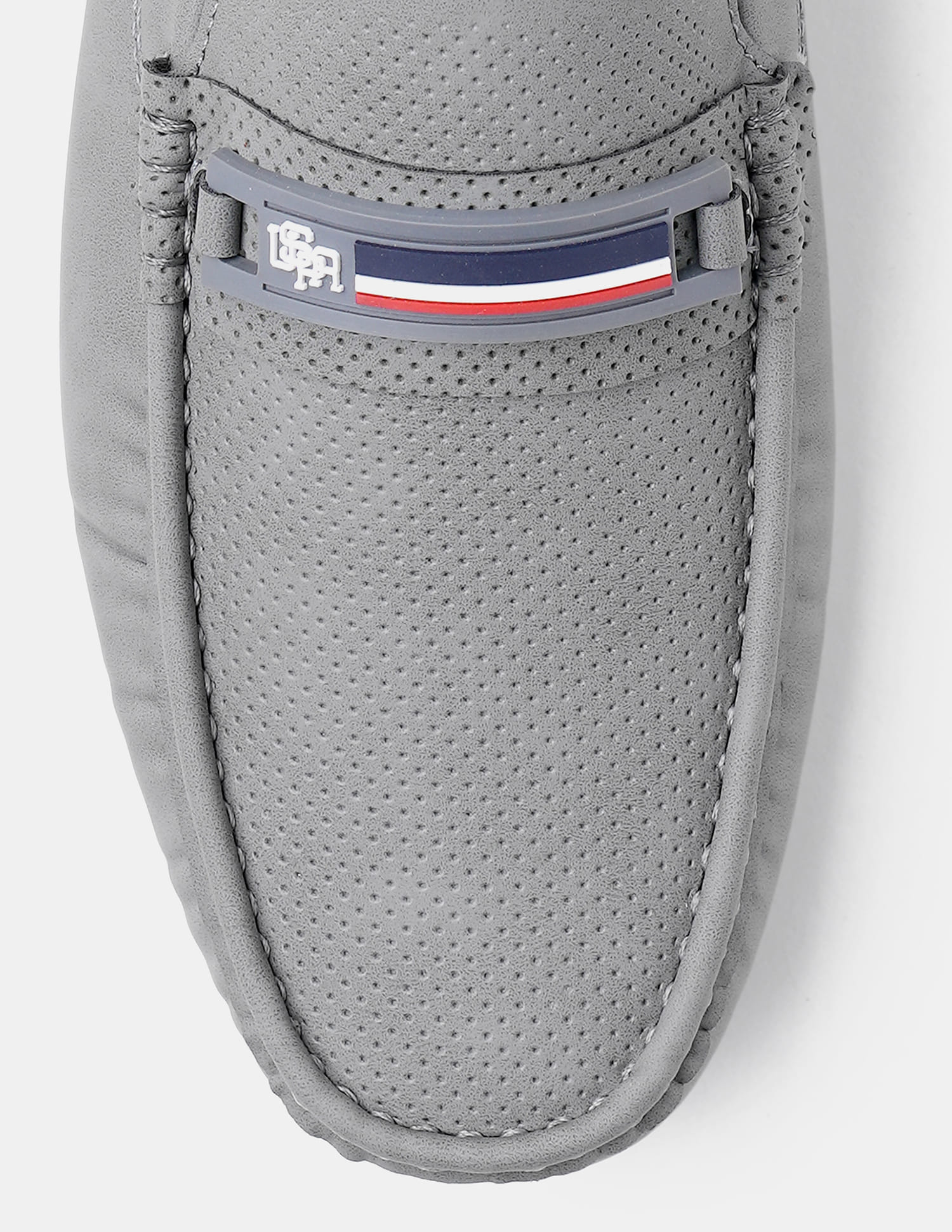 Men Barnes 5.0 Textured Loafers Grey - U.S. Polo Assn. India | Large