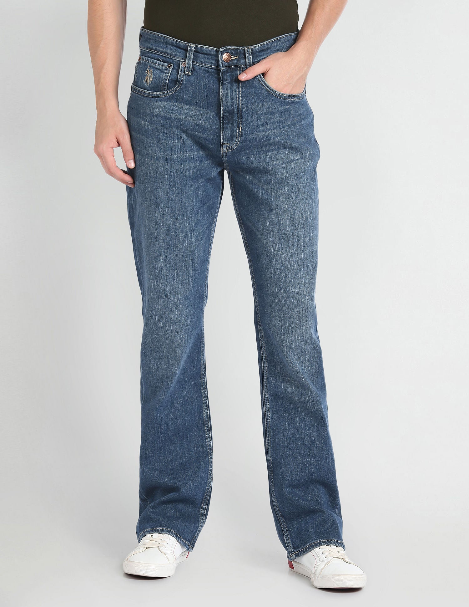 Connor Bootcut Fit Blue Jeans Blue - U.S. Polo Assn. India | Large