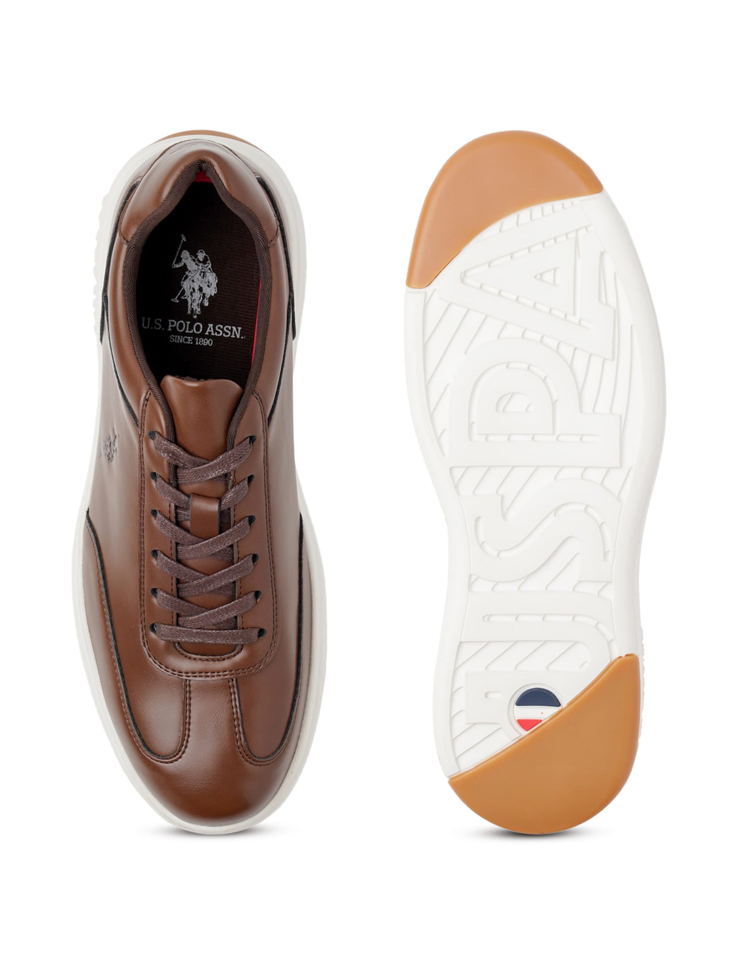 Men Como Dk. Brown All Day Sneakers Brown - U.S. Polo Assn. India | Large