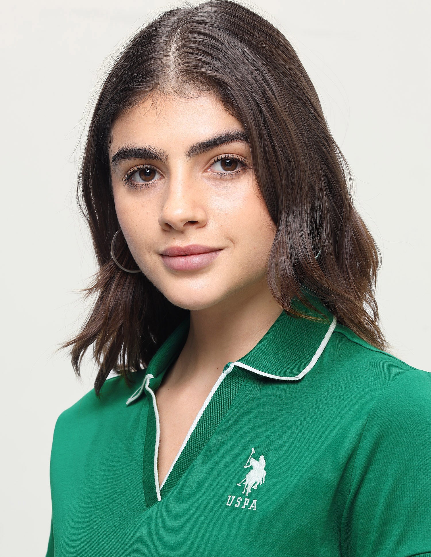 Solid Regular Fit Polo Shirt Green - U.S. Polo Assn. India | Large