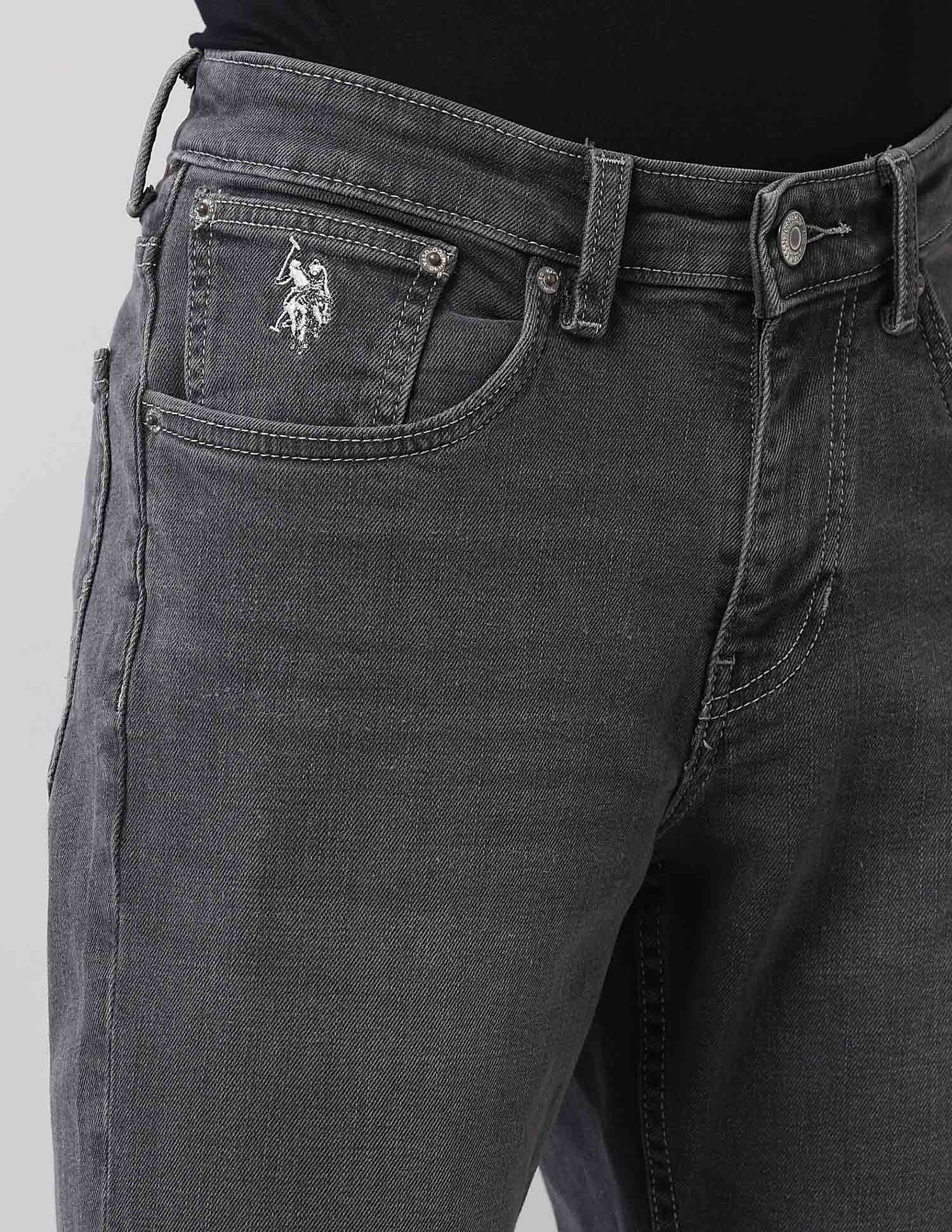 Brandon Slim Tapered Black Jeans Black - U.S. Polo Assn. India | Large