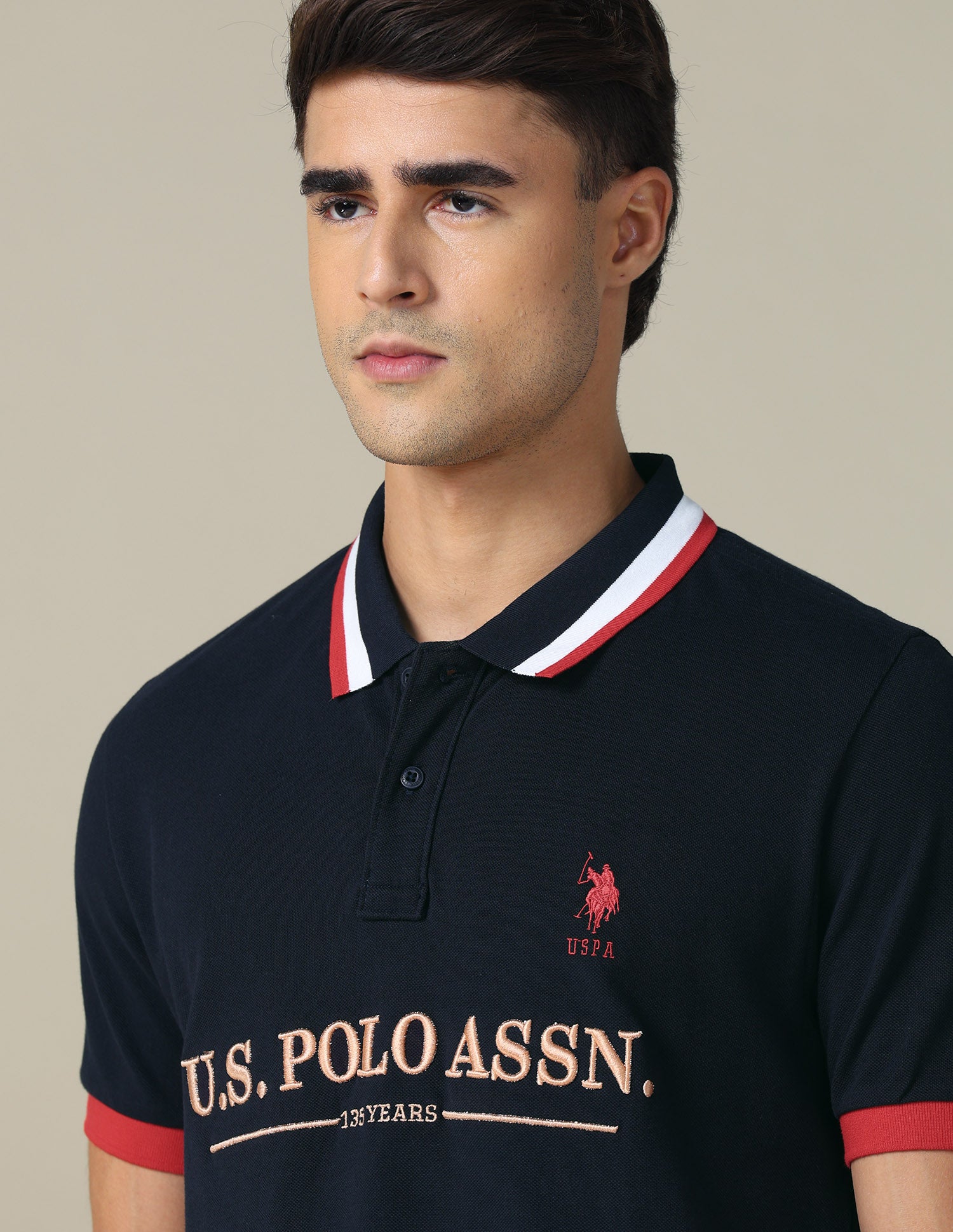 Brand Embroidered Regular Fit Polo Shirt Navy - U.S. POLO ASSN. | Large