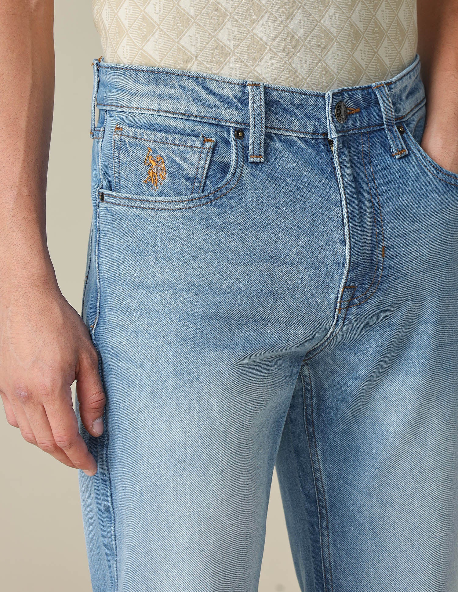 Harold Slim Straight Fit Blue Jeans Indigo - U.S. POLO ASSN. | Large