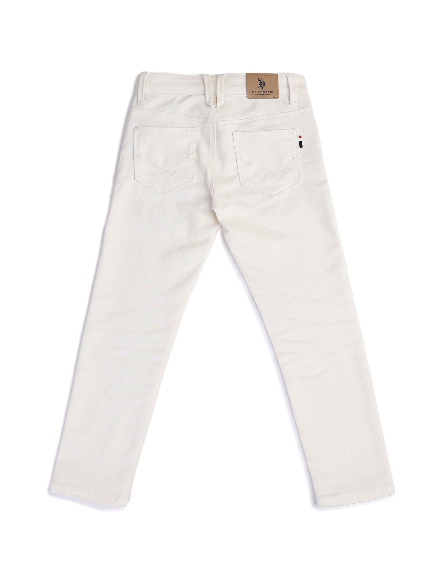 Slim fit Solid Jeans White - U.S. Polo Assn. India | Large
